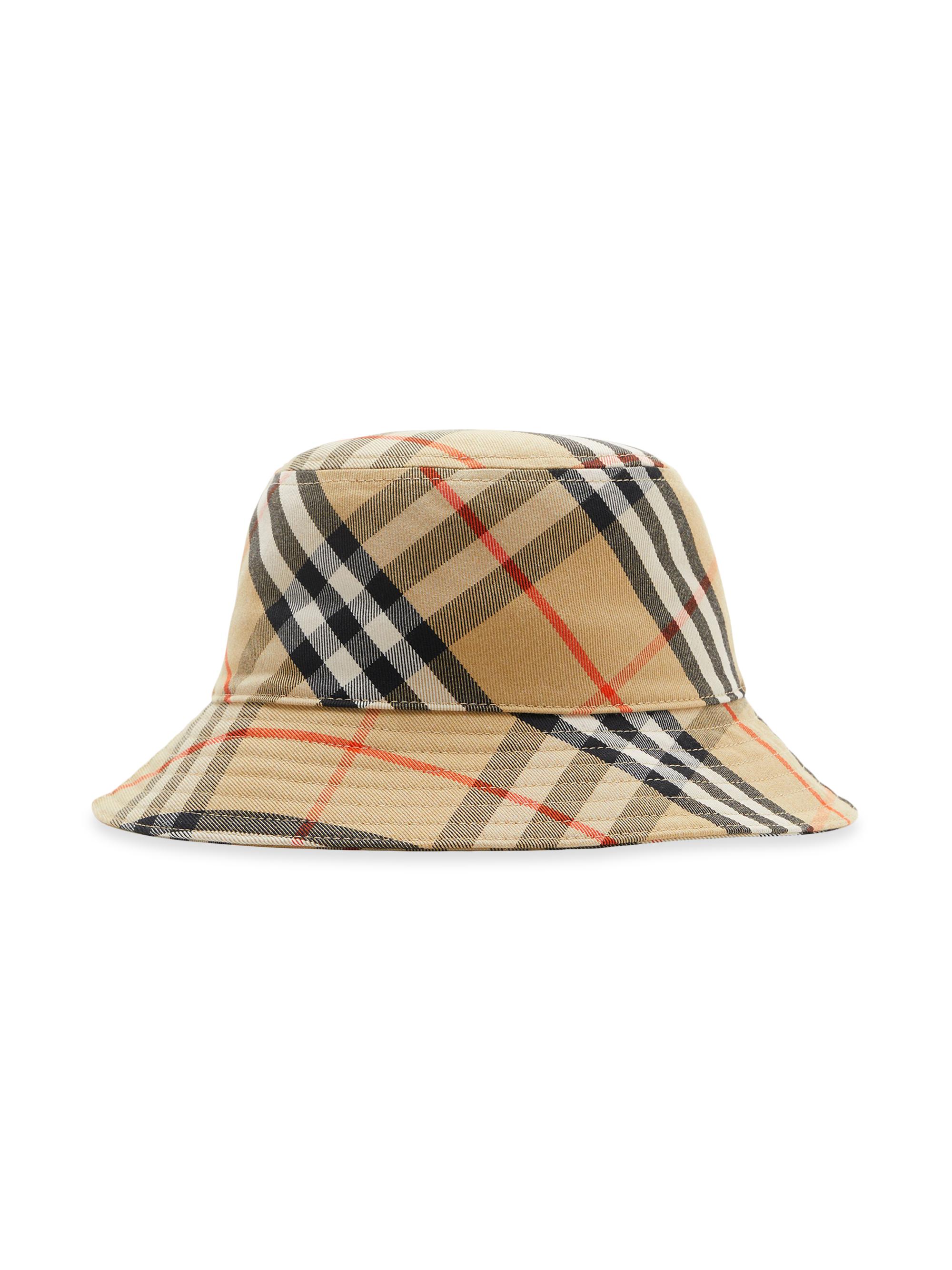 Burberry Women's Check Twill Bucket Hat - Sand Ip Check