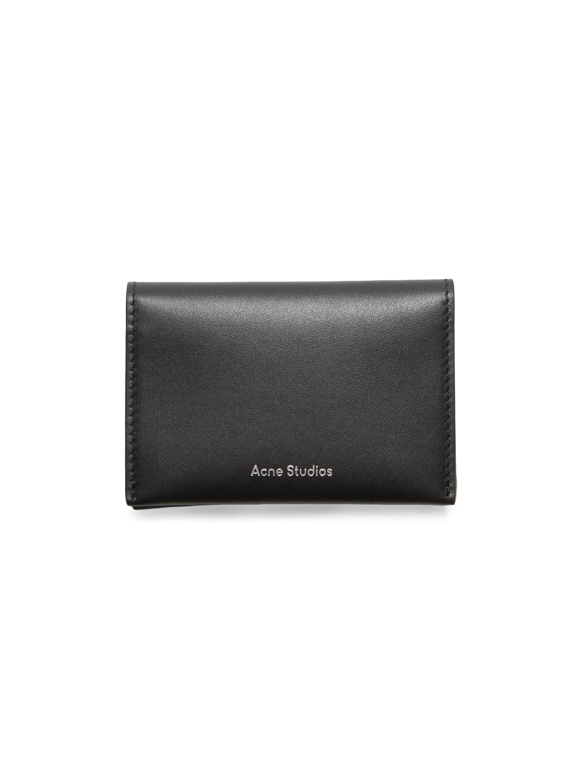 Acne Studios Men's Leather Bifold Card Holder - Black