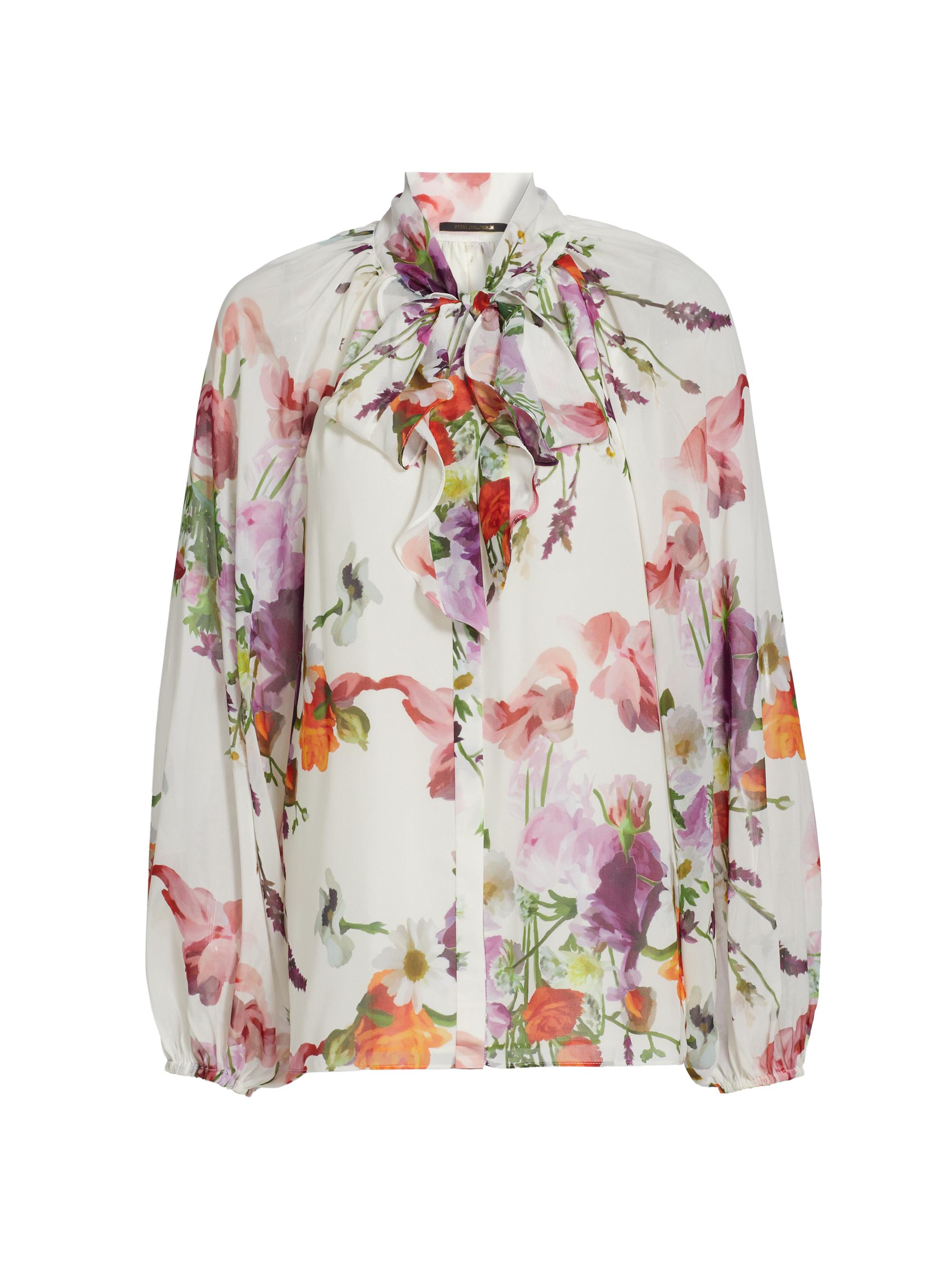 Kobi Halperin Women's Galen Floral Tie-Neck Blouse -  Multi