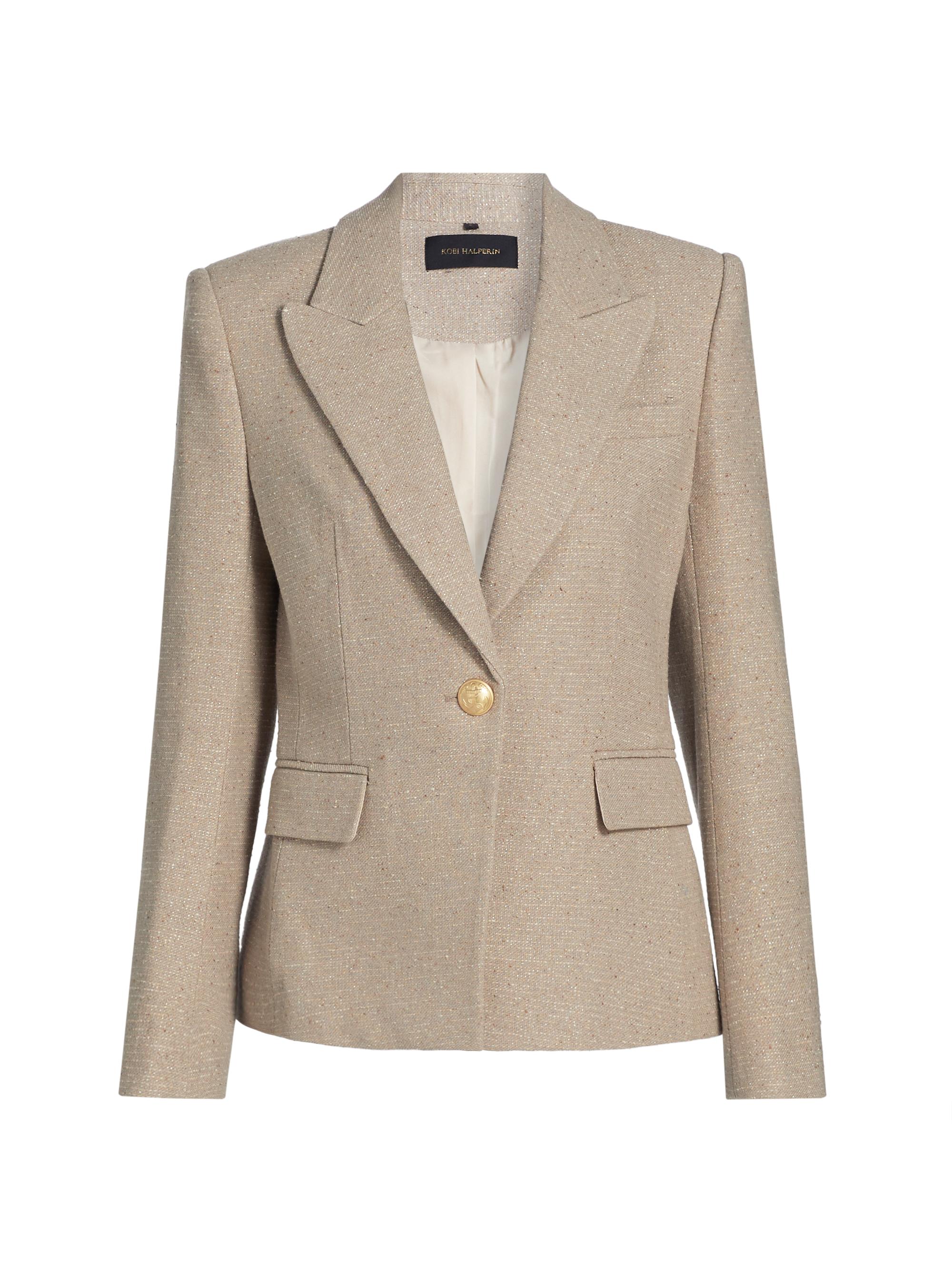 Kobi Halperin Women's Nerys Speckled Tweed Blazer - Beige