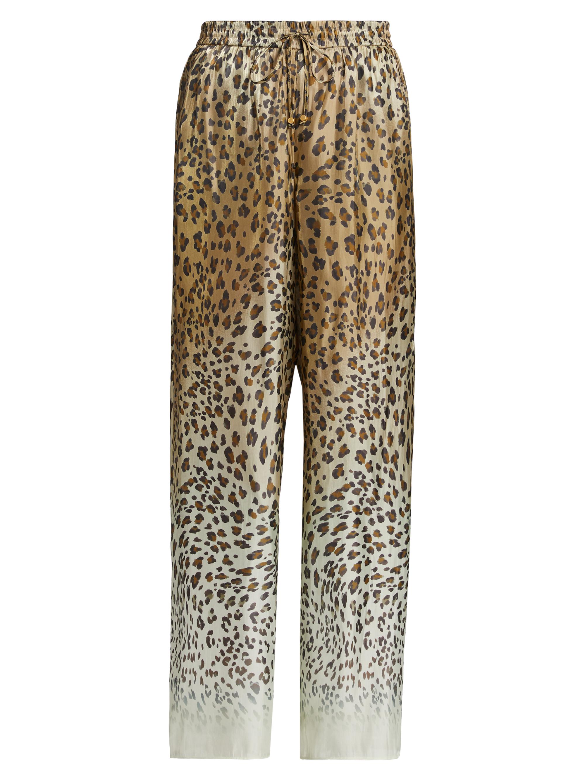 Kobi Halperin Women's Ombré Animal-Print Satin Straight-Leg Pants