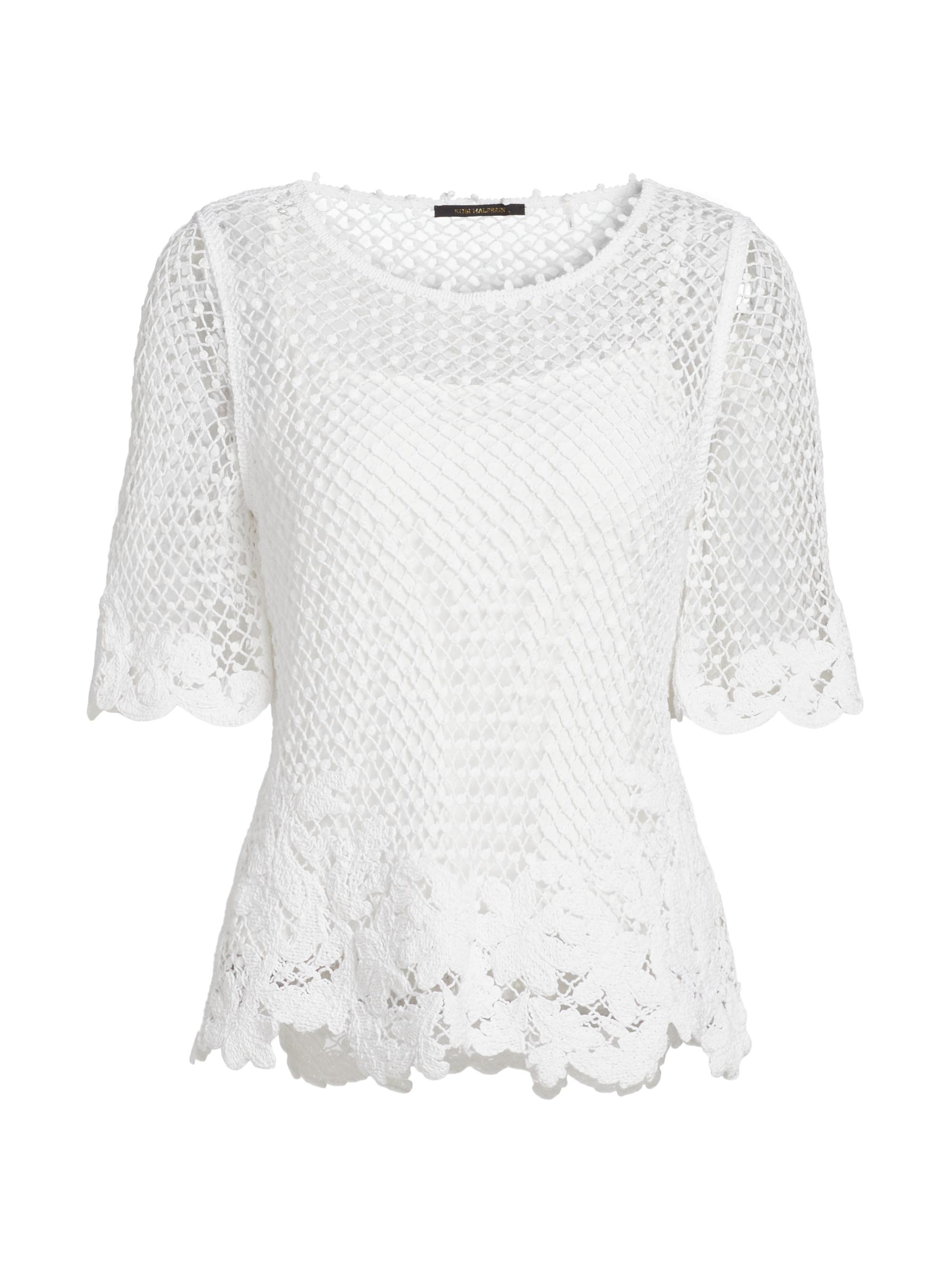 Kobi Halperin Women's Syvls Crochet Lace Blouse - White