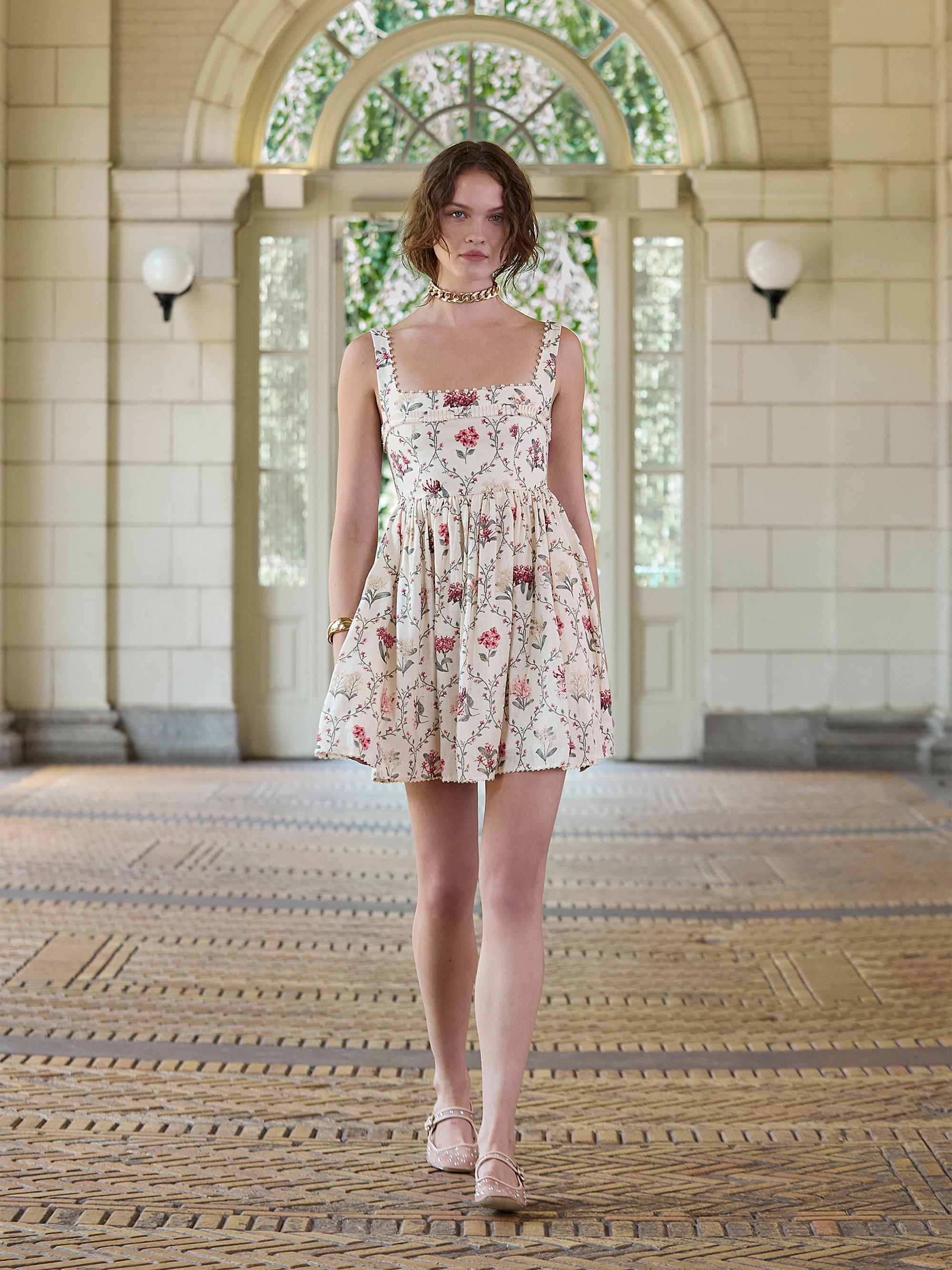 Agua by Agua Bendita Barbara Orquidea Embellished Linen Minidress | Saks  Fifth Avenue