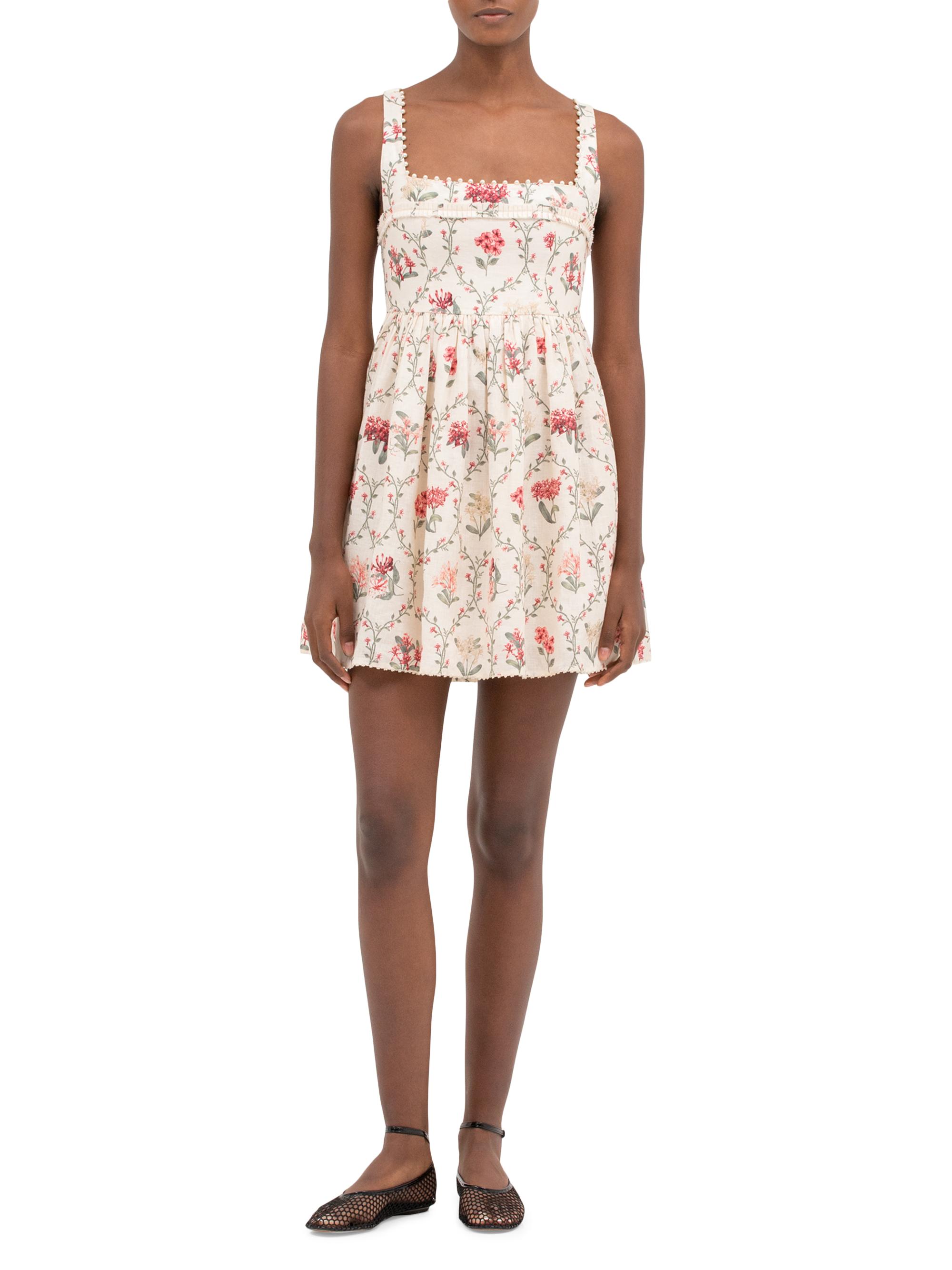 Agua by Agua Bendita Women's Barbara Orquidea Embellished Linen Minidress