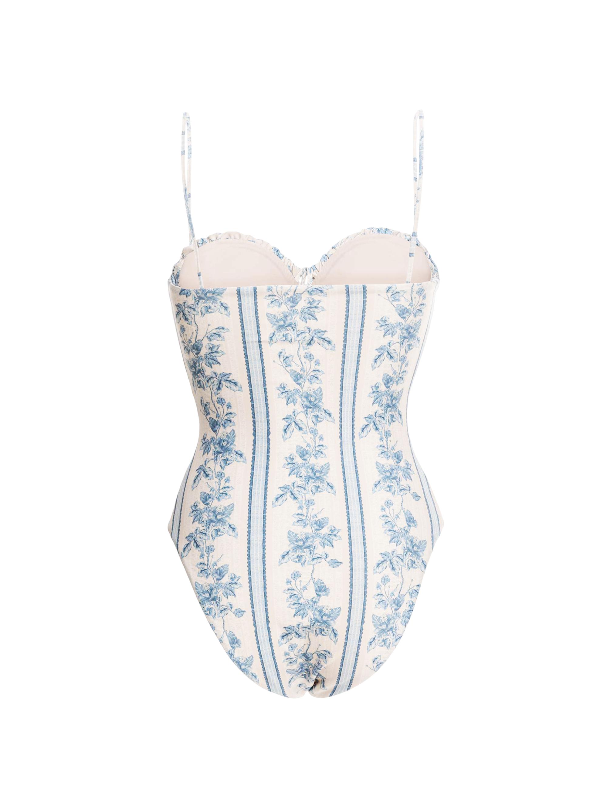 Agua by Agua Bendita Women's Ébano Bougainvillea Sweetheart Neck One-Piece Swimsuit