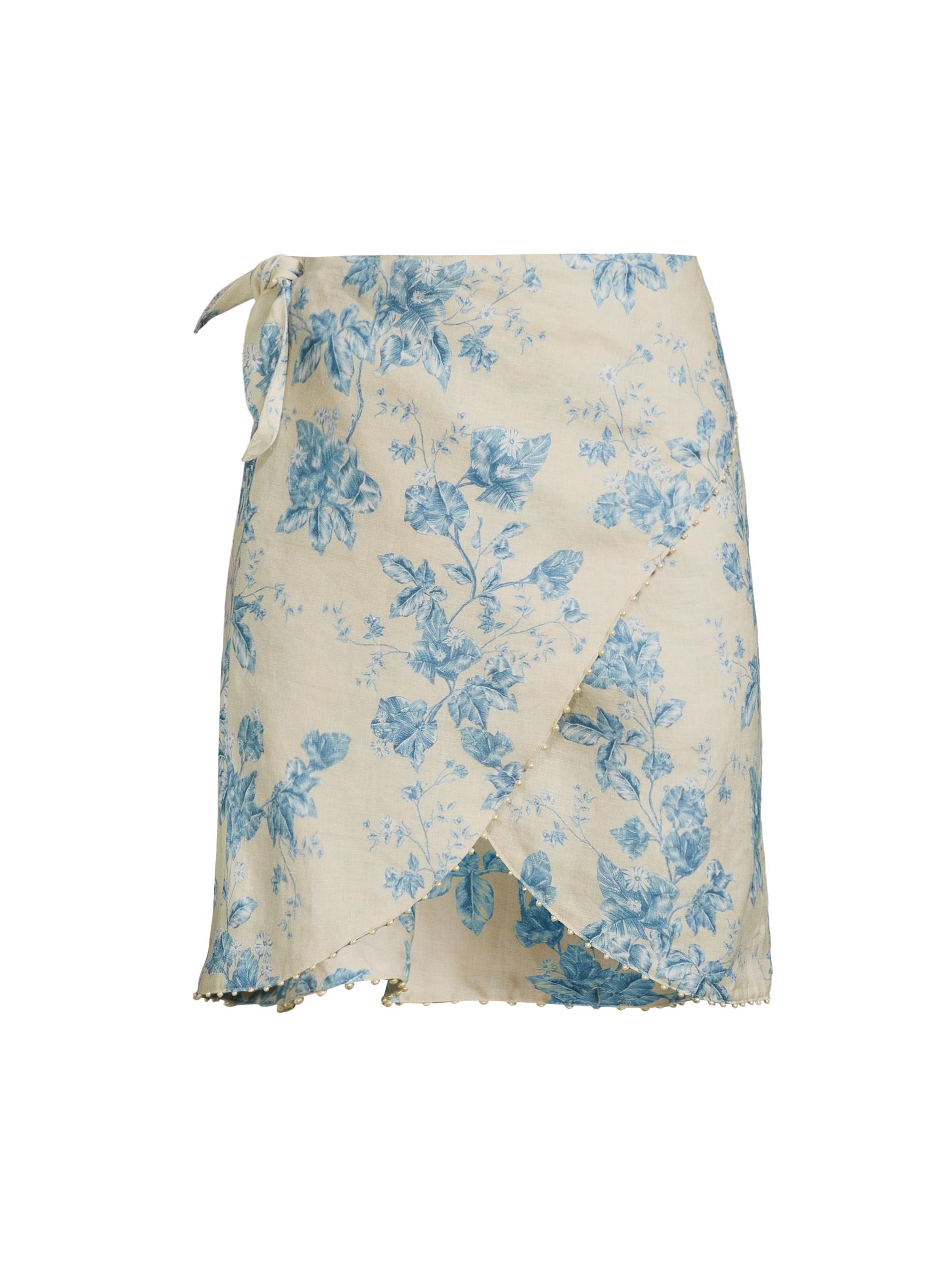 Agua by Agua Bendita Women's Agustina Bougain Linen Floral Sarong