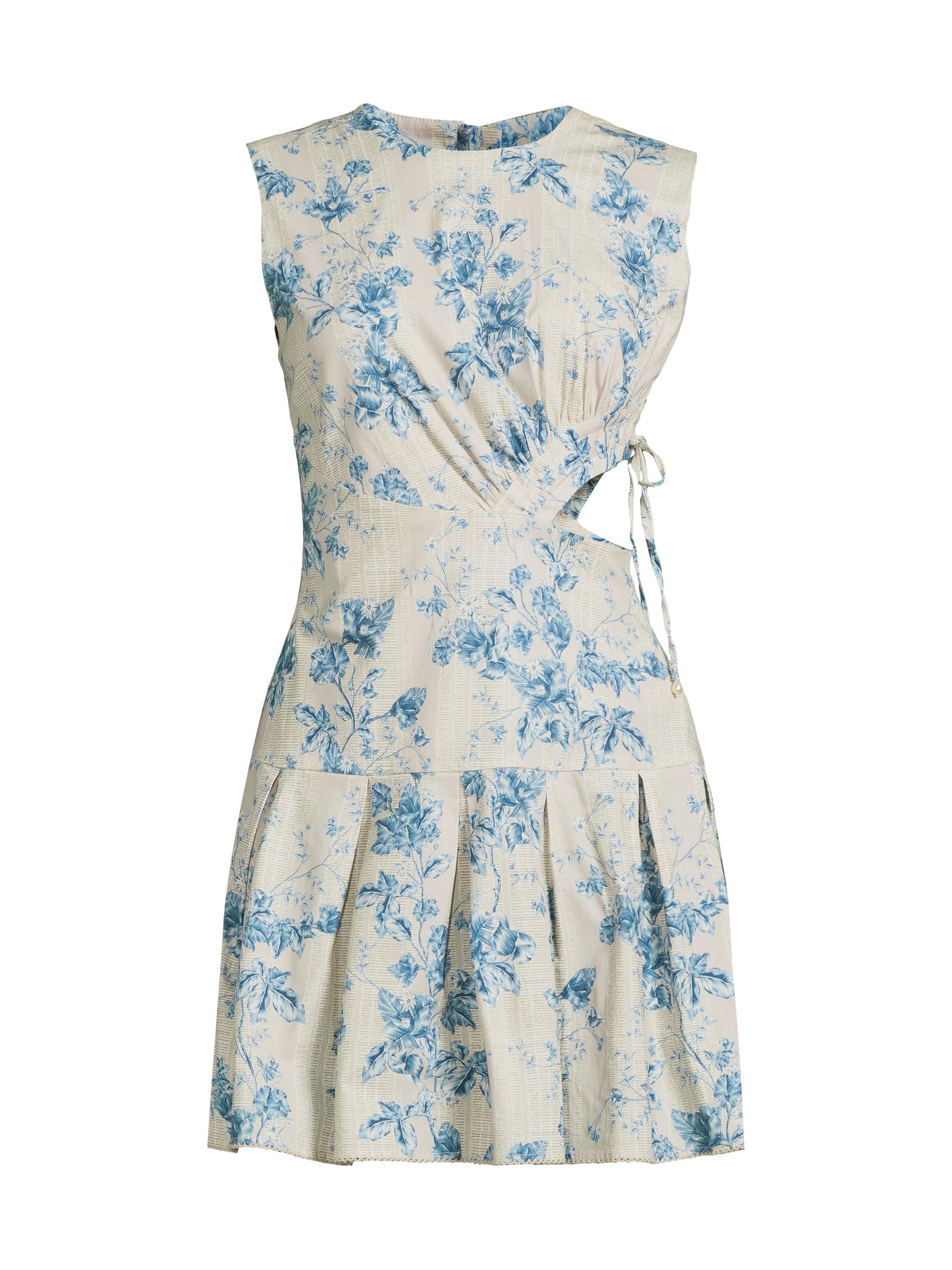 Agua by Agua Bendita Women's Otoño Cut-Out Pleated Minidress