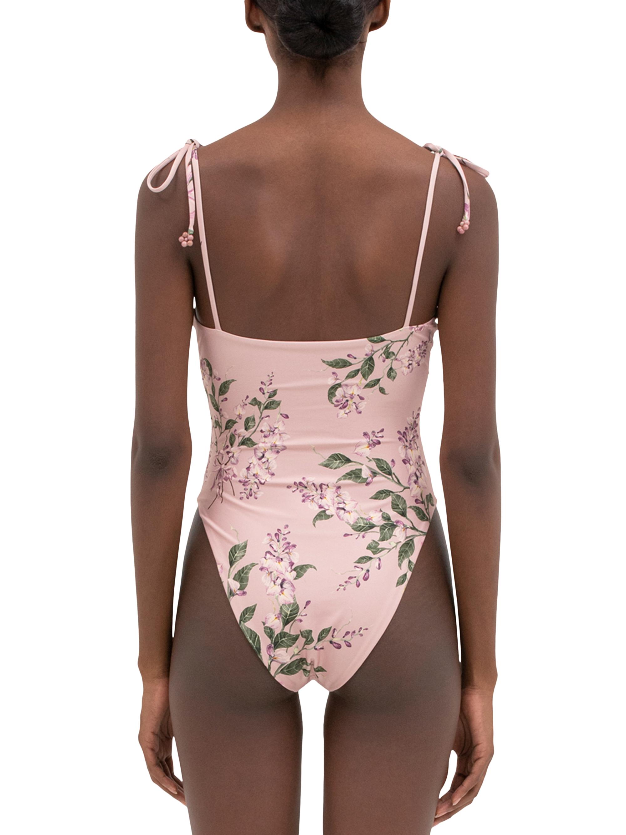 DIMENSIONAL RIBBON SWIM WEAR ♡ AMERI ameri vintage BACK OPEN RIBBON SWIM WEAR アメリヴィンテージ