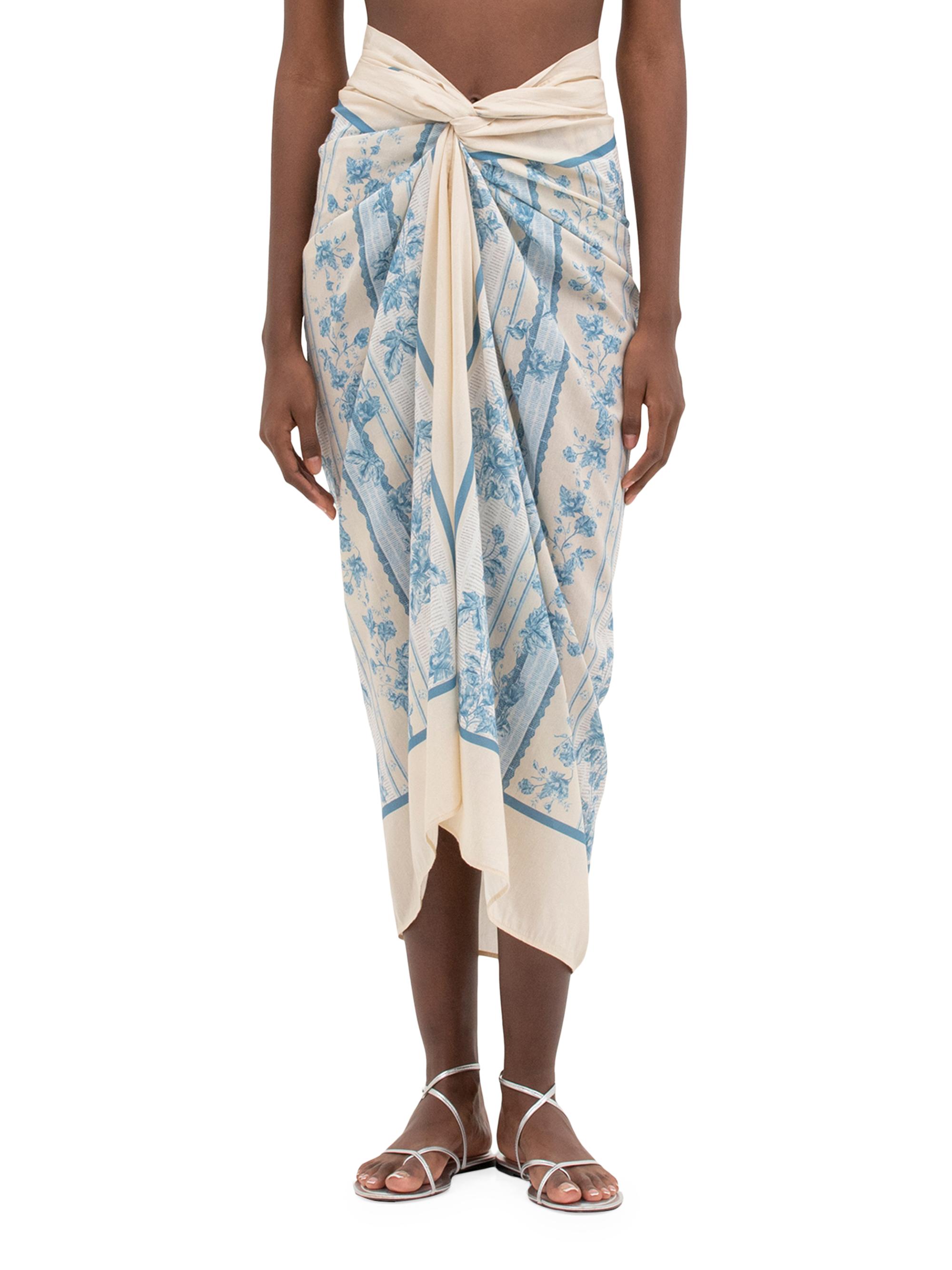 Lavanda Bougainvillea Embroidered Pareo