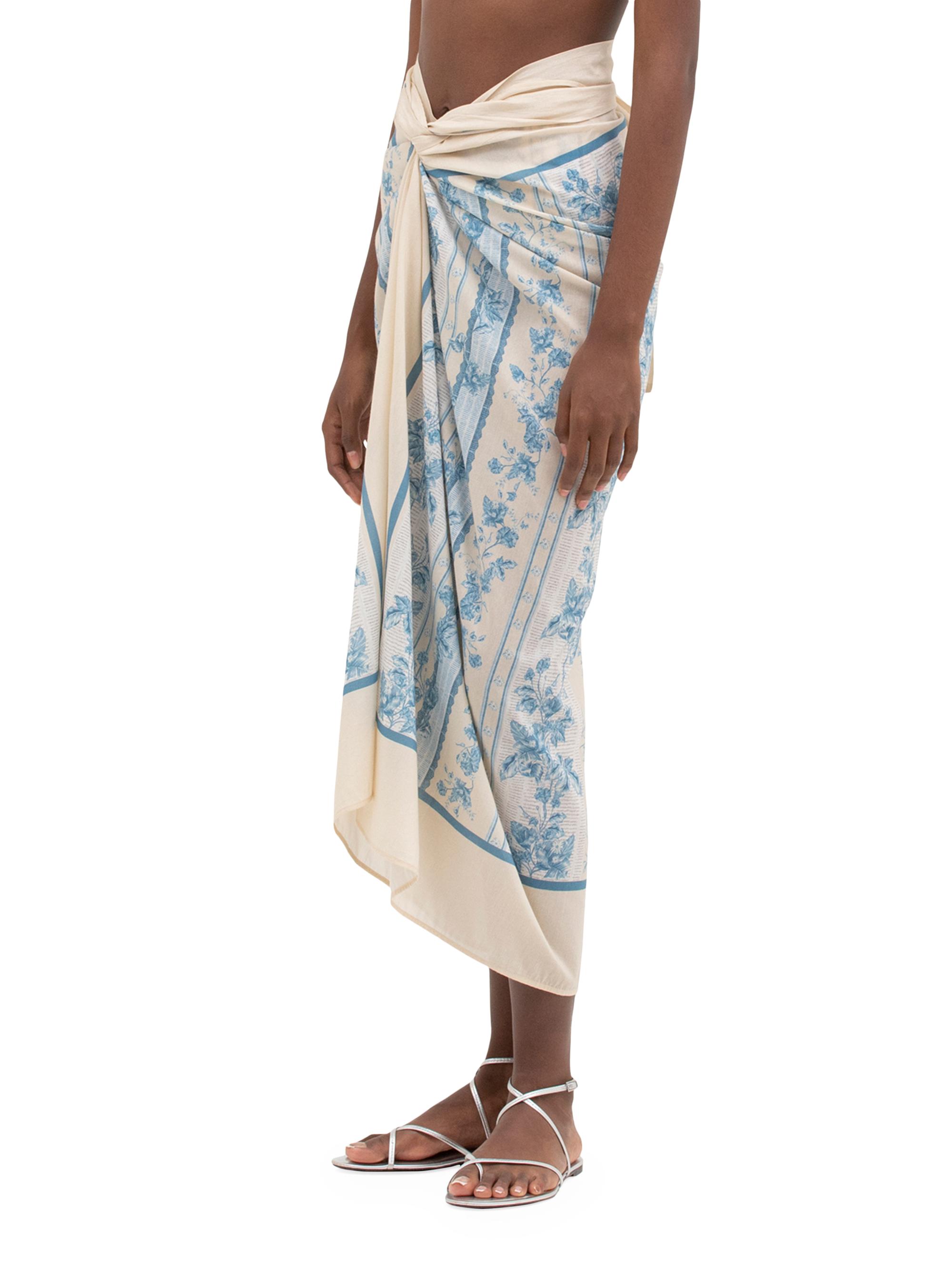 Lavanda Bougainvillea Embroidered Pareo