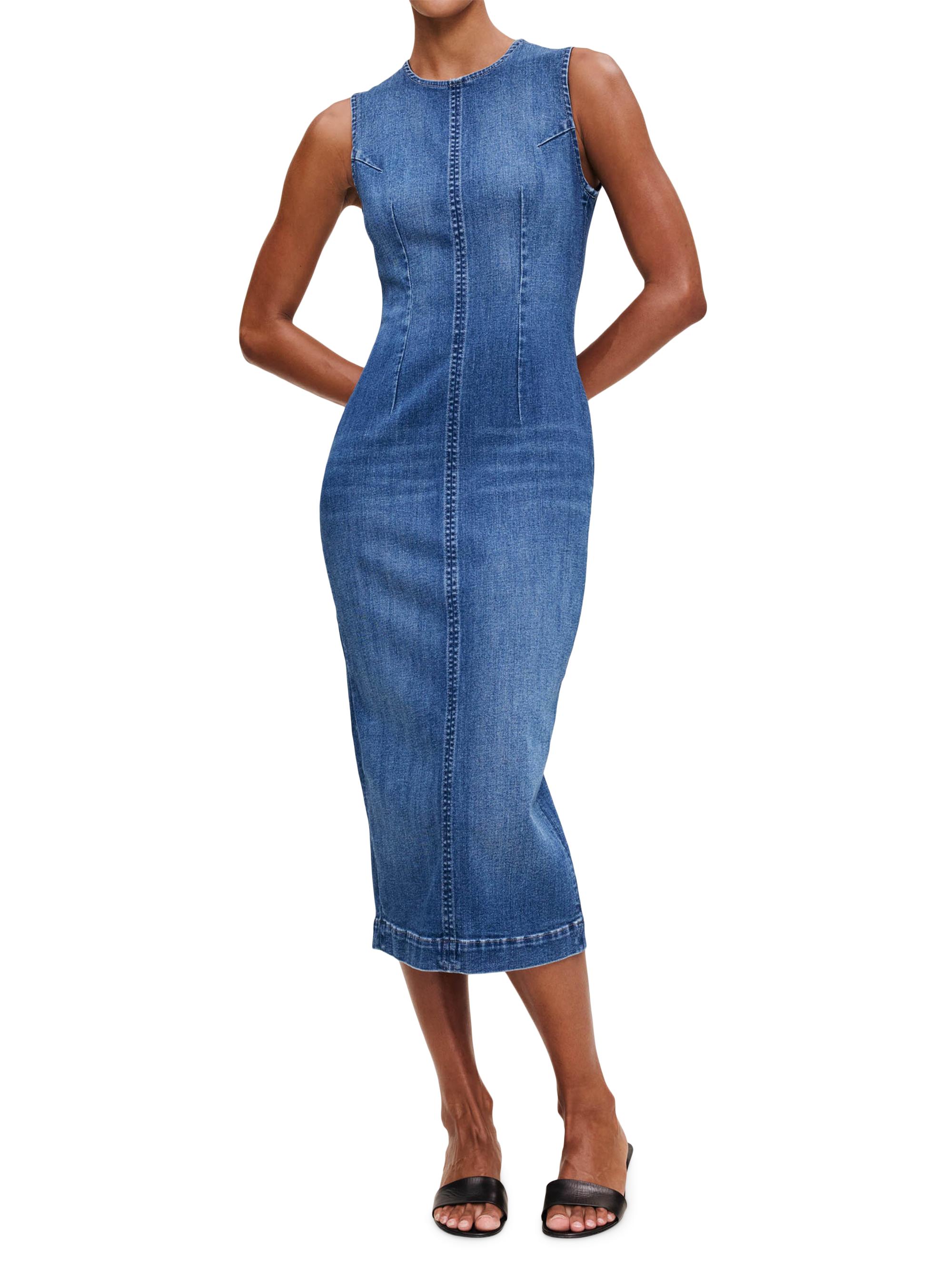 knee length dresses for ladies ESME LINEN SLIP DRESS KHAKI main image 0