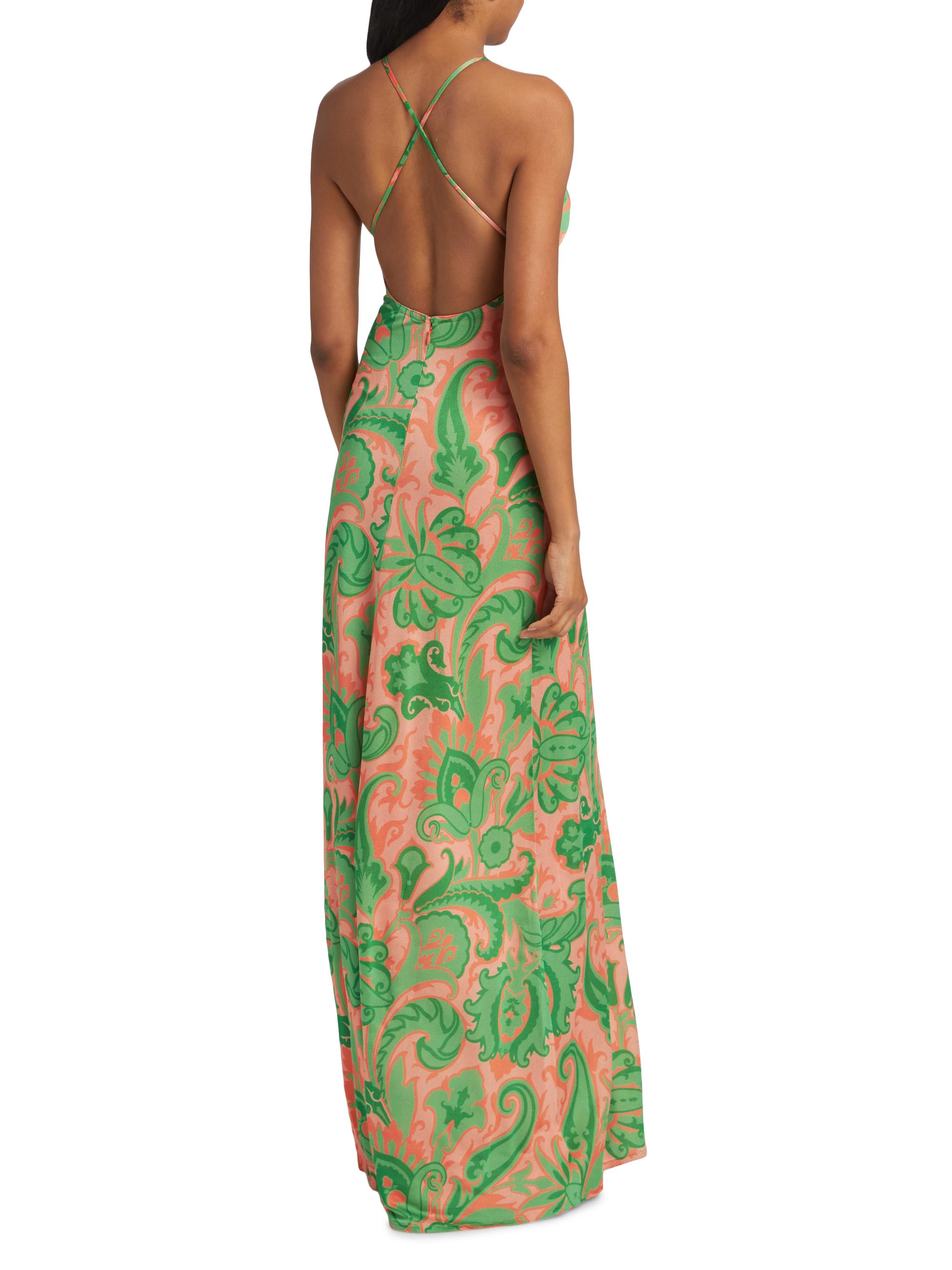Etro Printed Jersey Keyhole Halter Maxi Dress | Saks Fifth Avenue