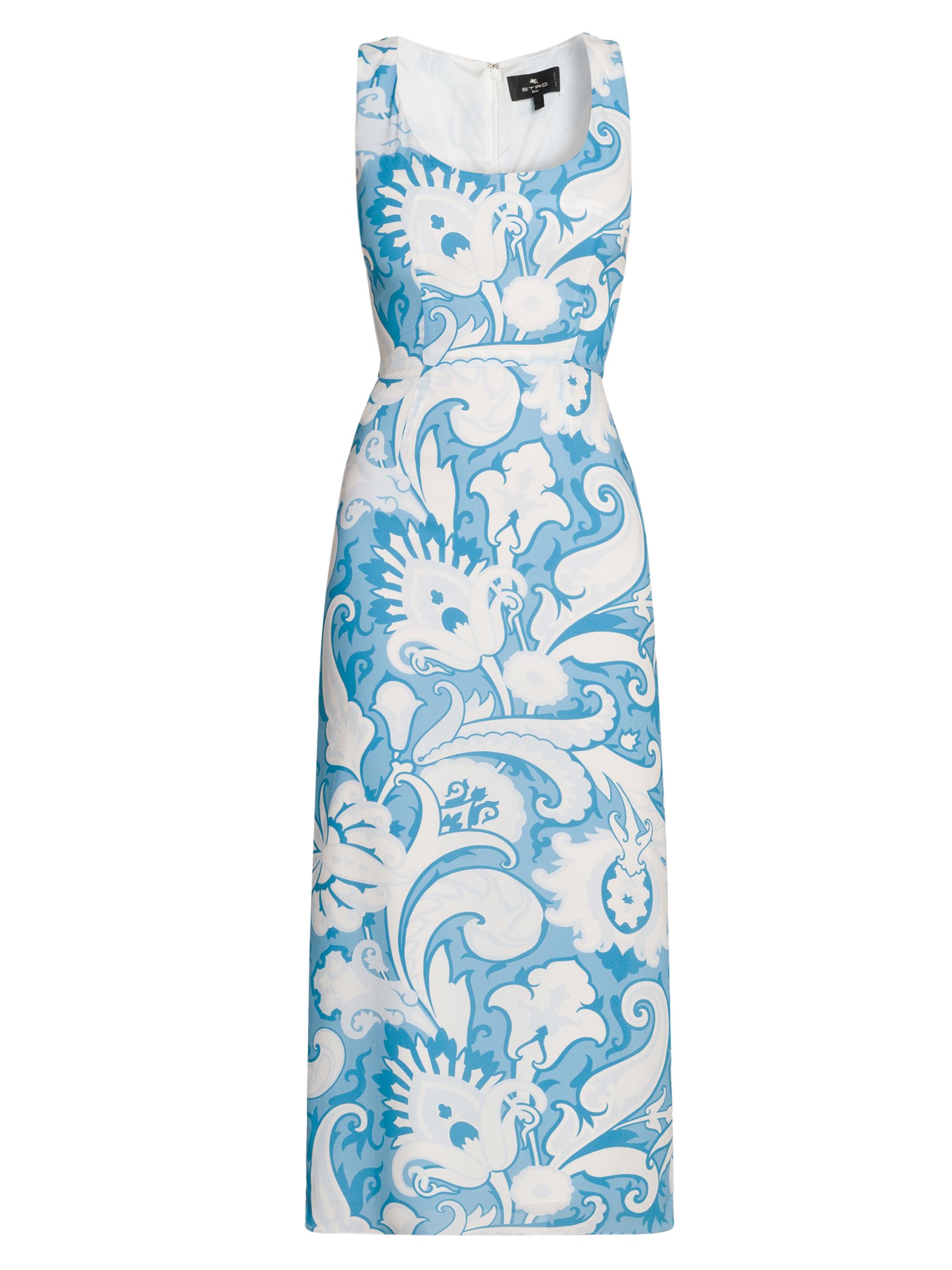Etro Women's Summer Macroflower Cady Sheath Dress - Stamp Afdo Bianco