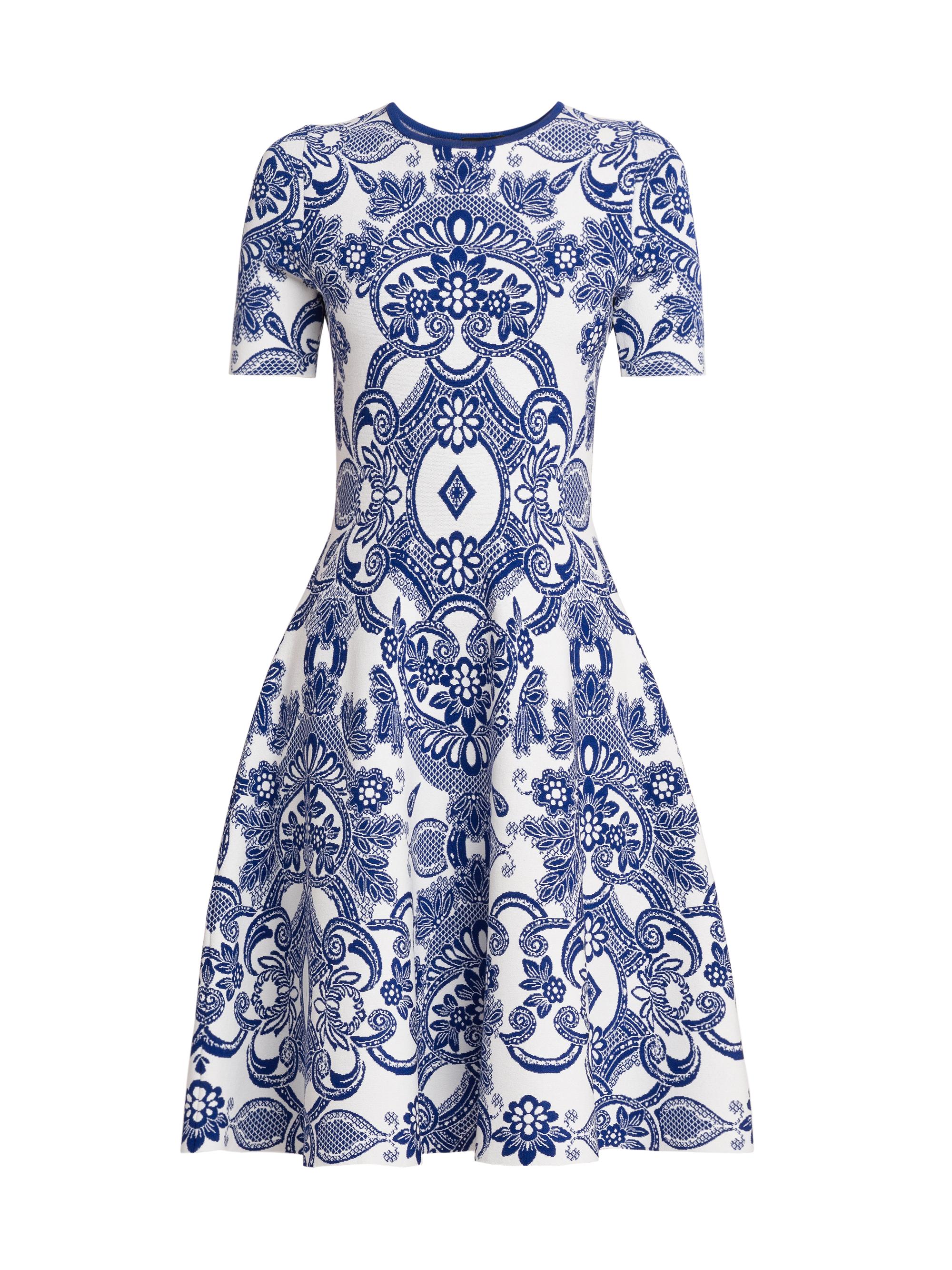 Etro Women's Medallion Lace Effect Minidress - Blu Cobalto