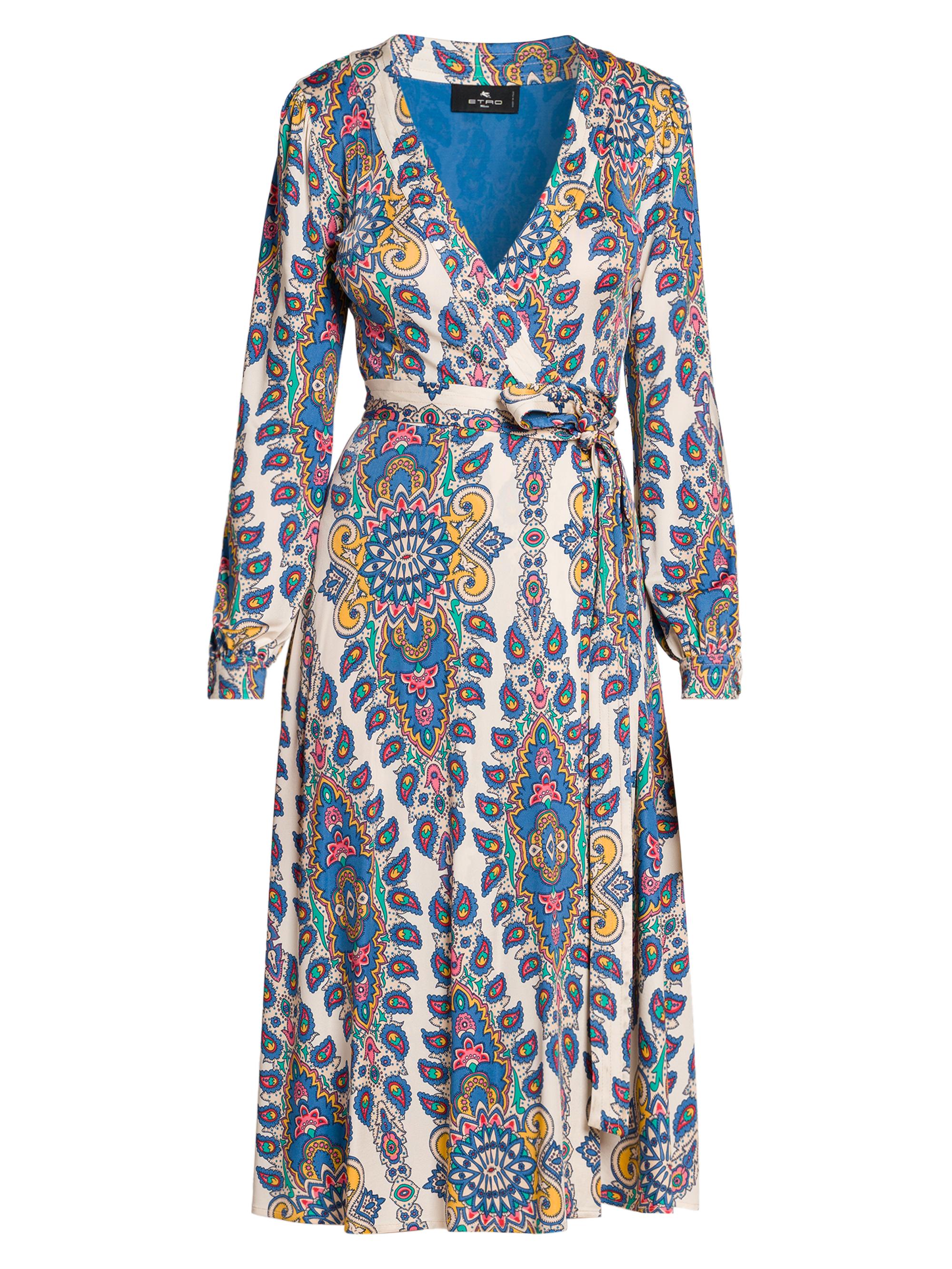 Etro Women's Medallion Jersey Wrap Midi-Dress - Stampa F Dobianco