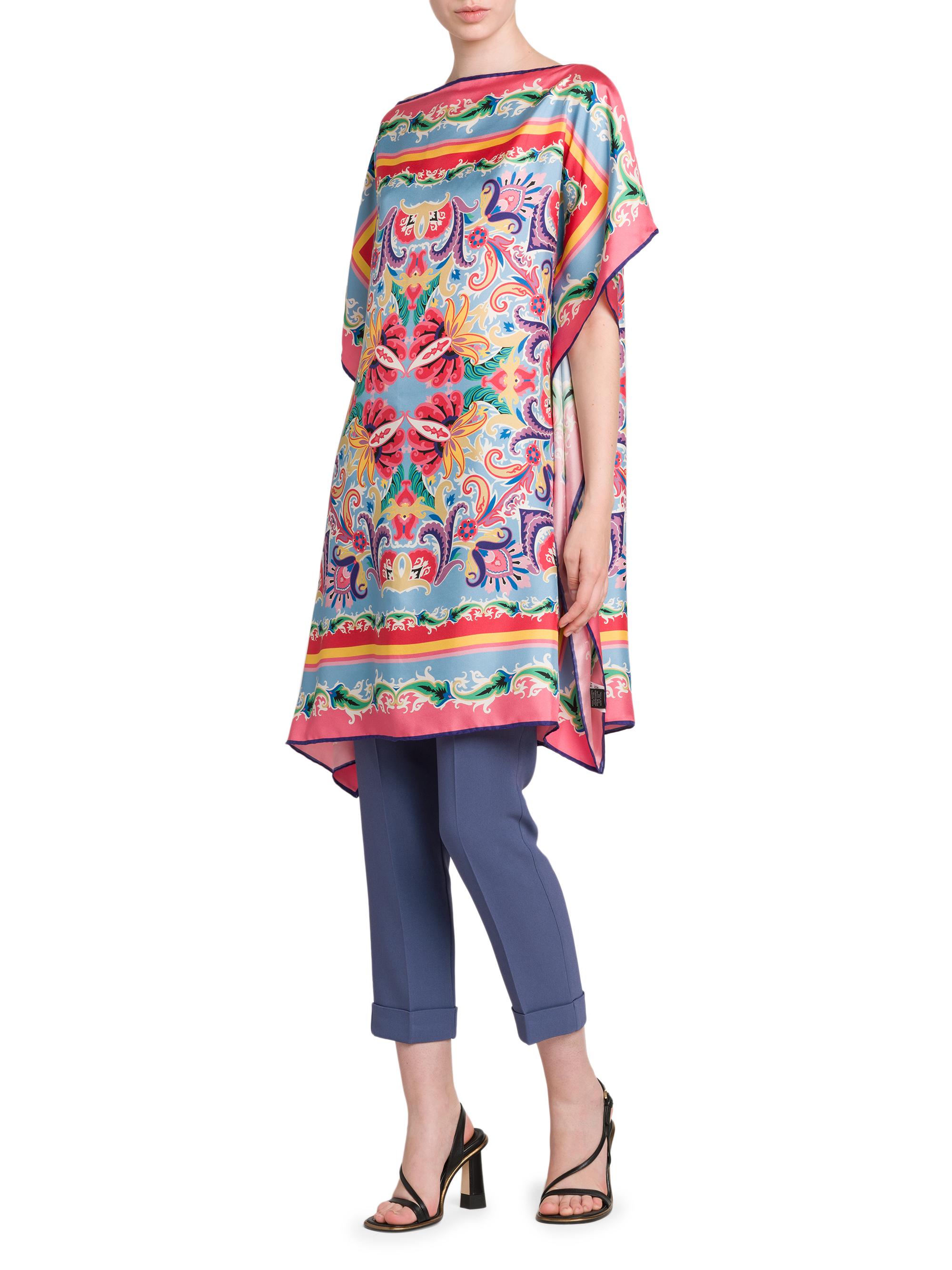 Etro Summer Print Drape Tunic Top | Saks Fifth Avenue
