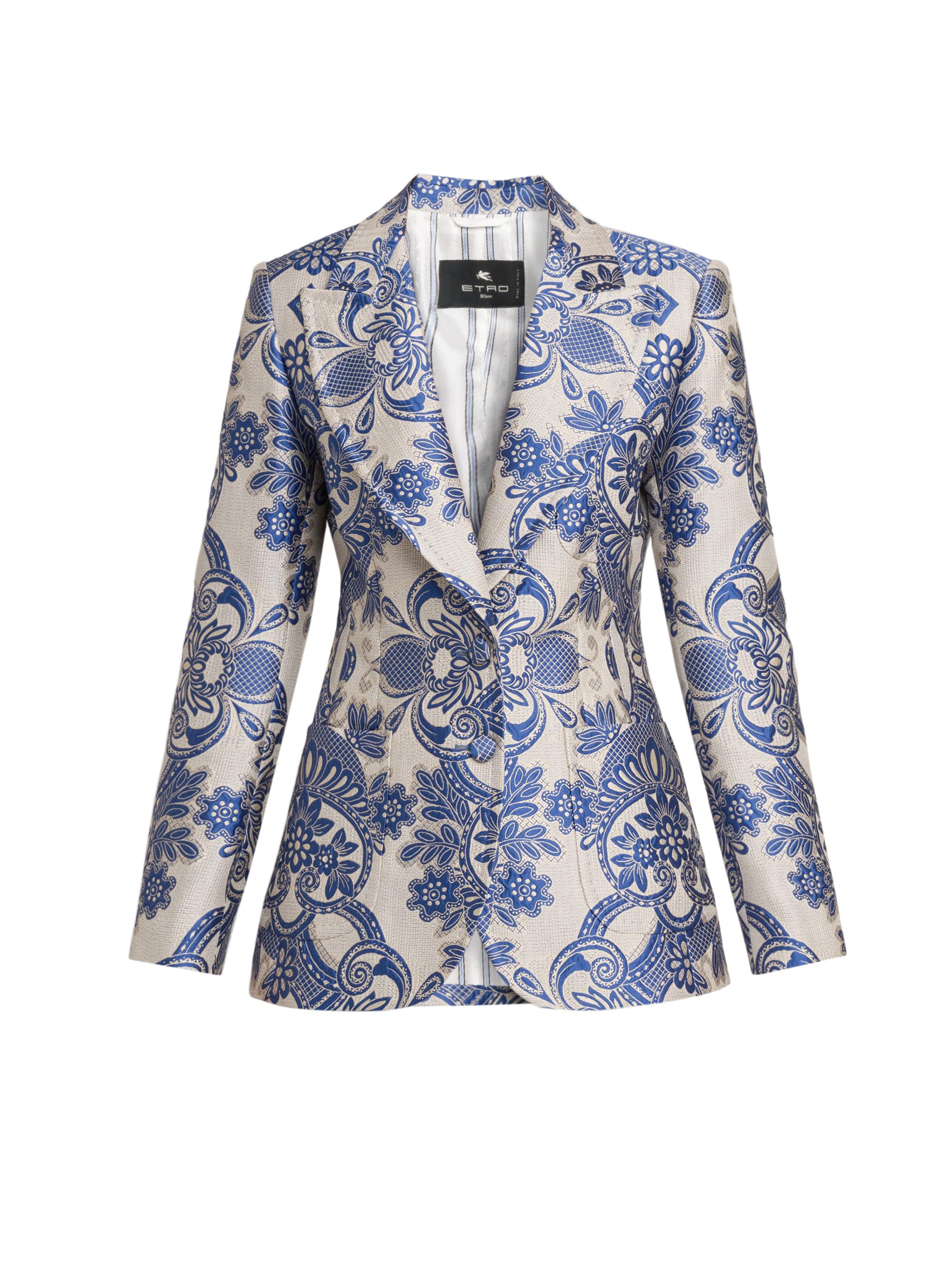 Etro Women's Medallion Lace Effect Blazer - Multicolorbluebase