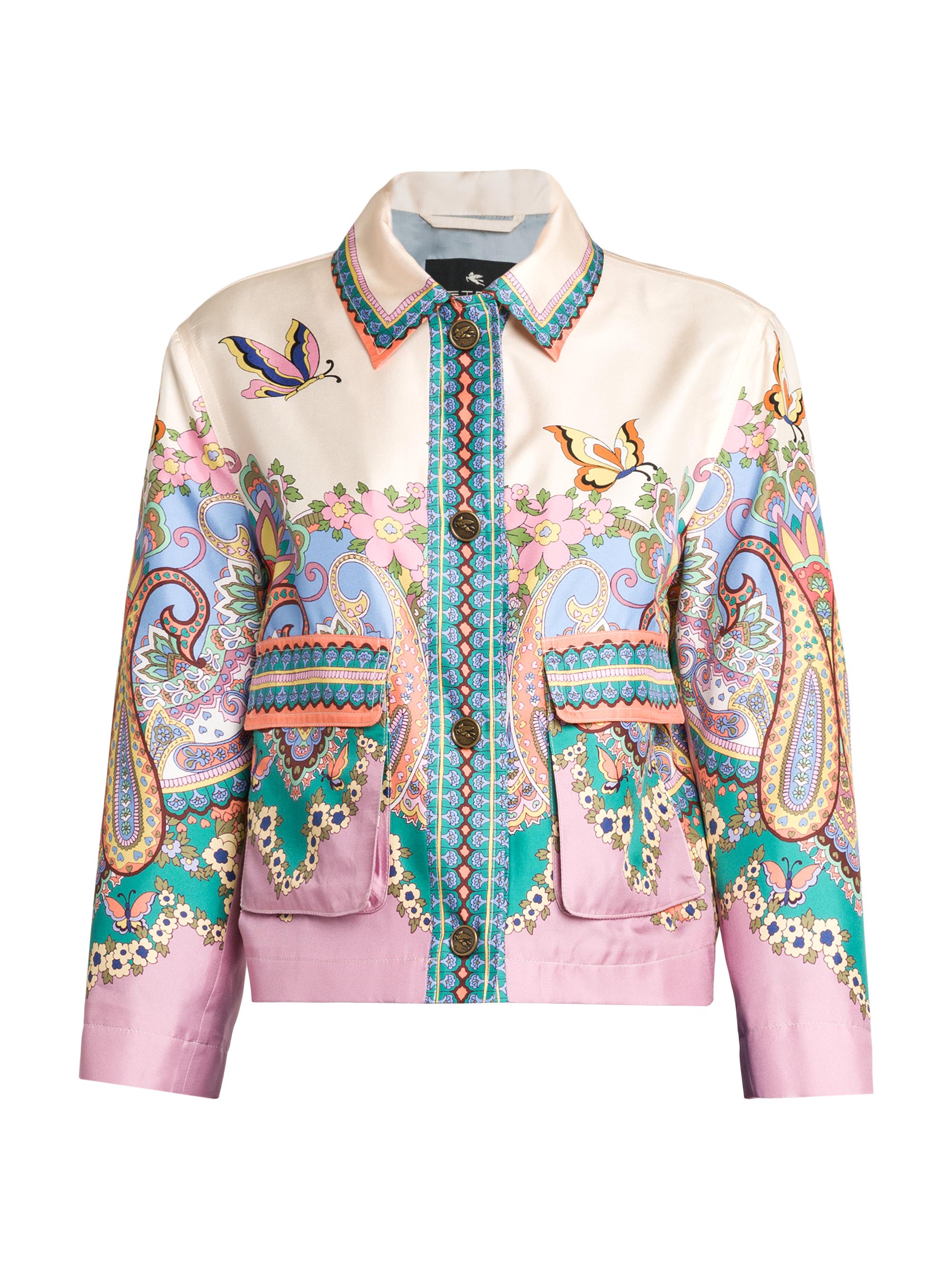 Etro Lucky Charm Flower Medallion Crop Jacket | Saks Fifth Avenue