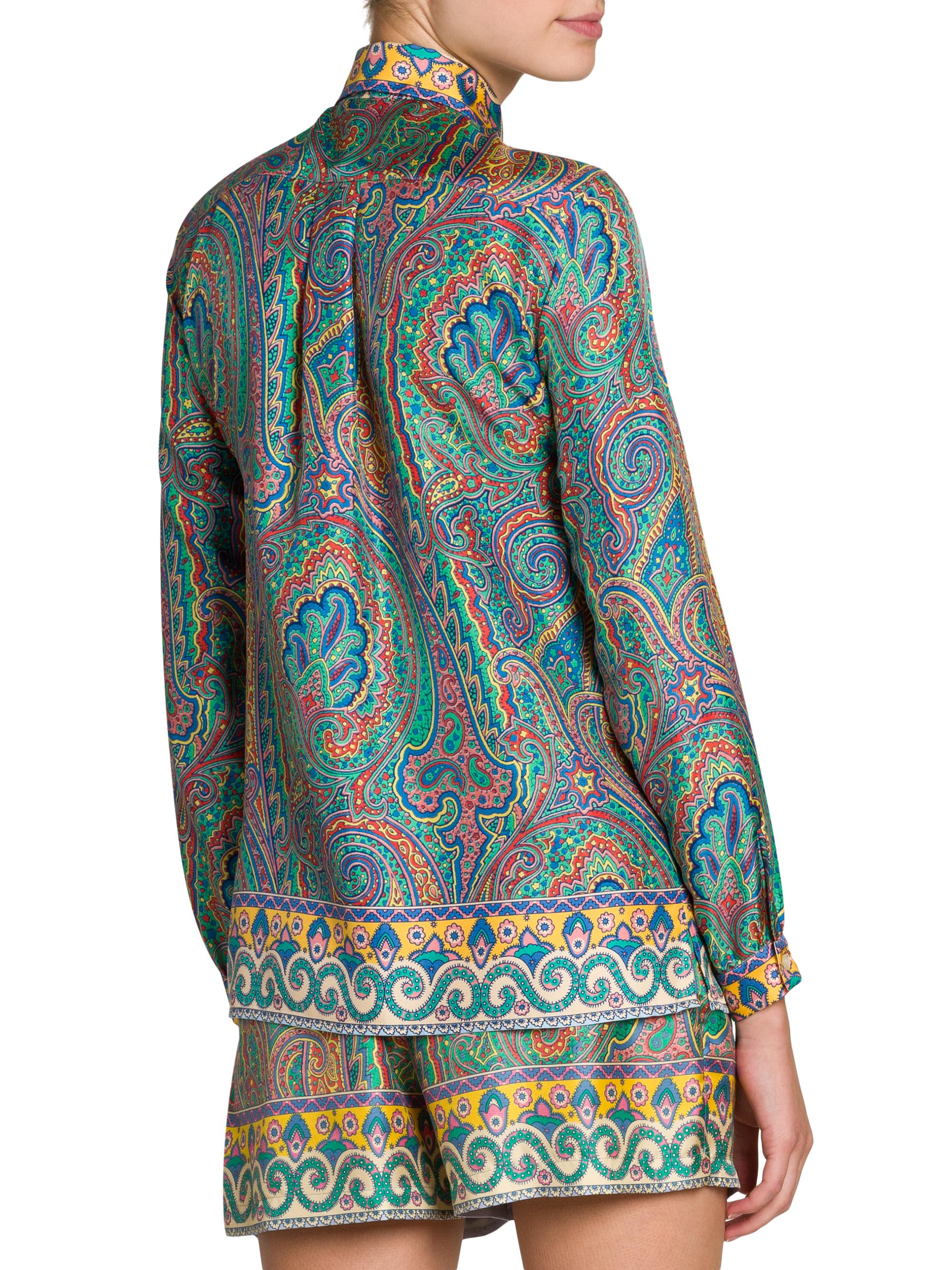Etro Arnica Print Silk Twill Blouse | Saks Fifth Avenue