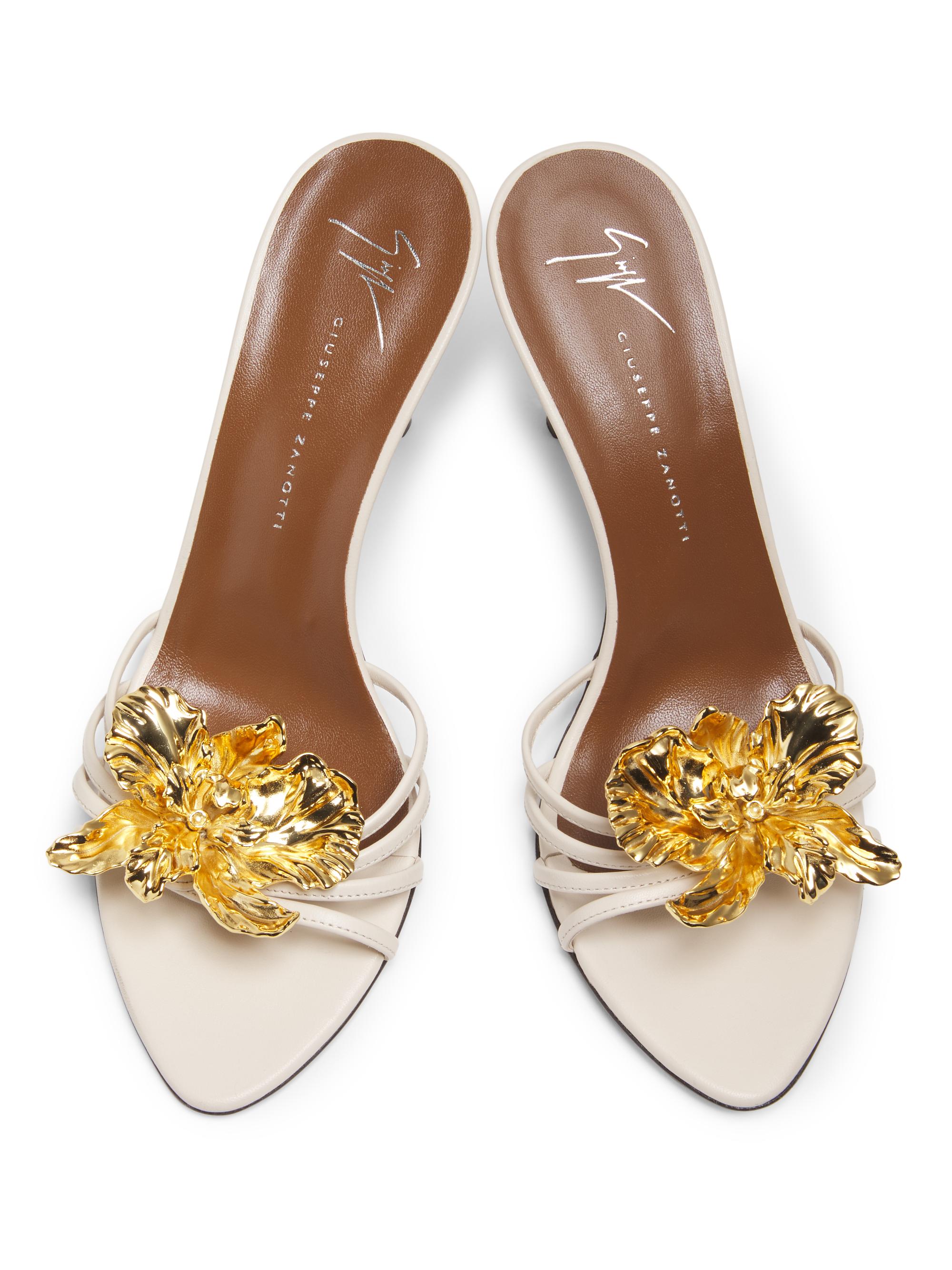 Giuseppe Zanotti 90MM Leather Slide Sandals | Saks Fifth Avenue