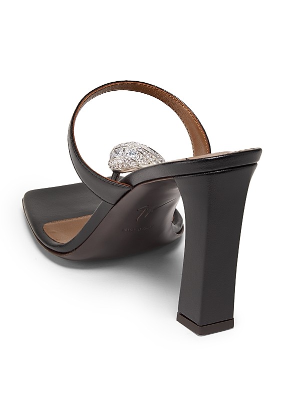 Shop Giuseppe Zanotti 30th Anniversary 90MM Leather Toe Ring Shop Giuseppe Zanotti 30th Anniversary 90MM Leather Toe Ring