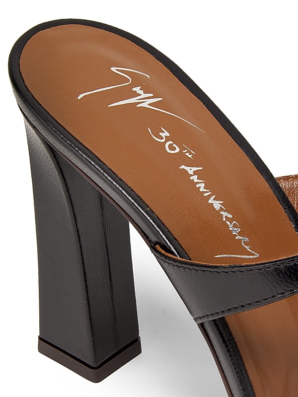 Shop Giuseppe Zanotti 30th Anniversary 90MM Leather Toe Ring Shop Giuseppe Zanotti 30th Anniversary 90MM Leather Toe Ring