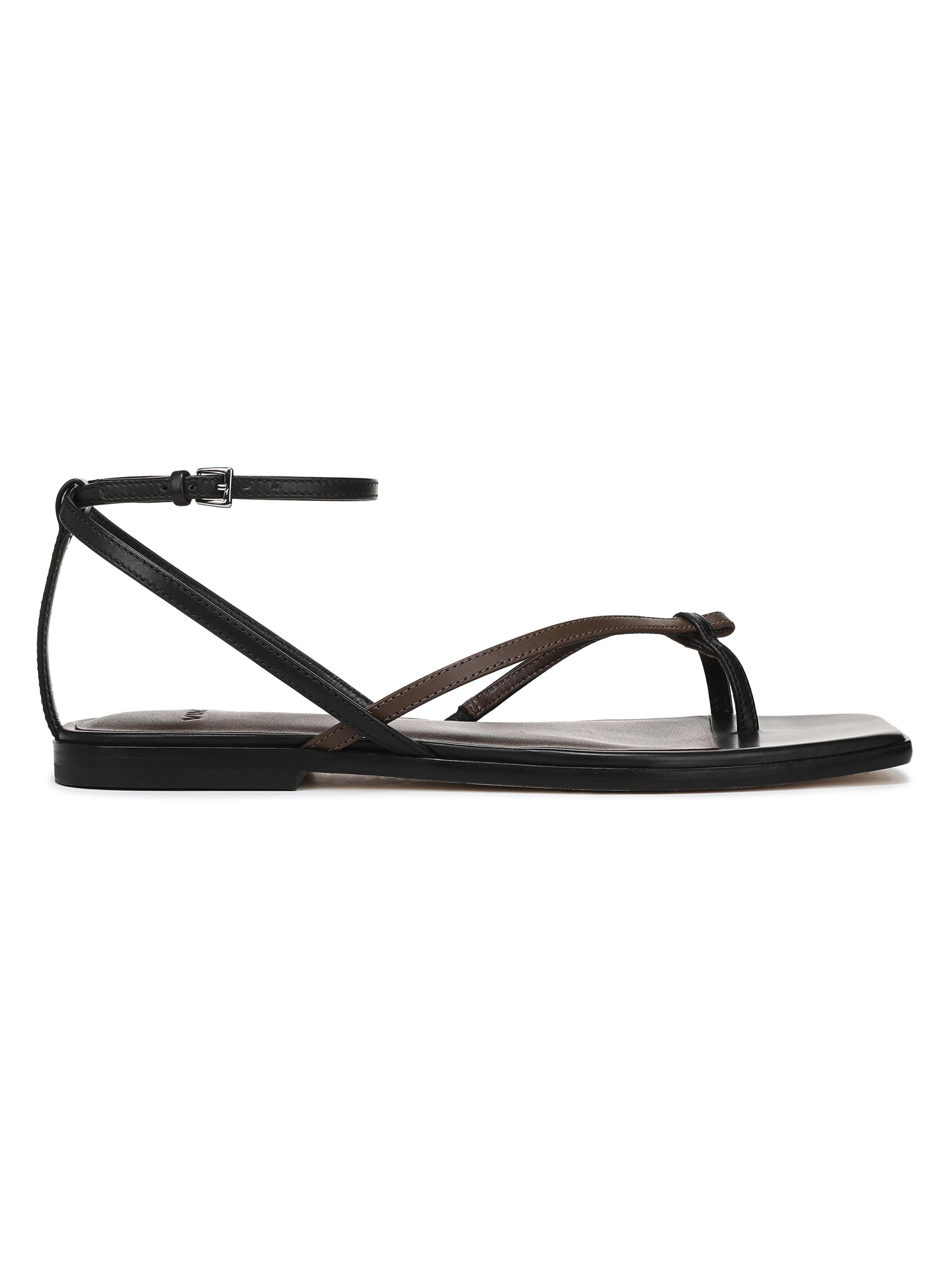 Vince Women's Ali Leather Thong Sandals - Nutwood Black