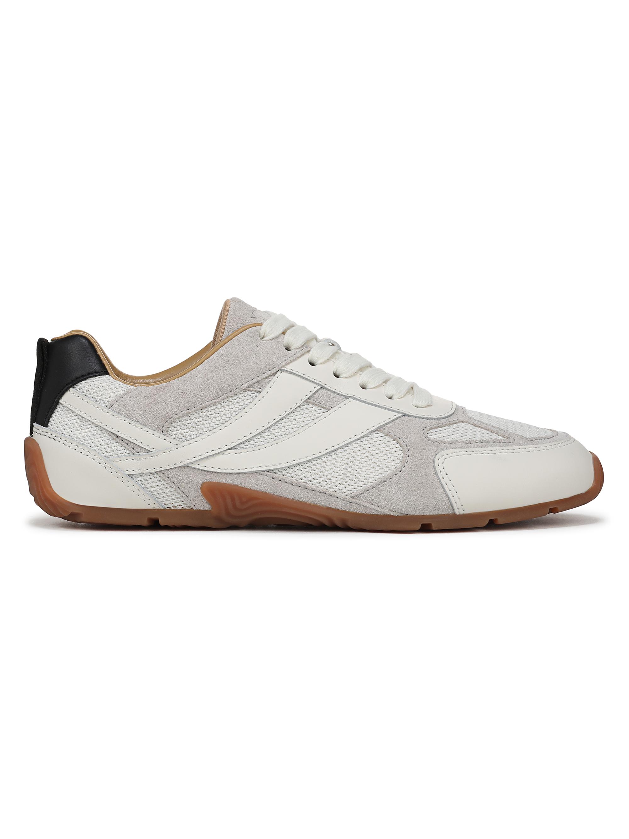 Vince Women's Mojave Mesh Leather Sneakers - Milk Horchata Black