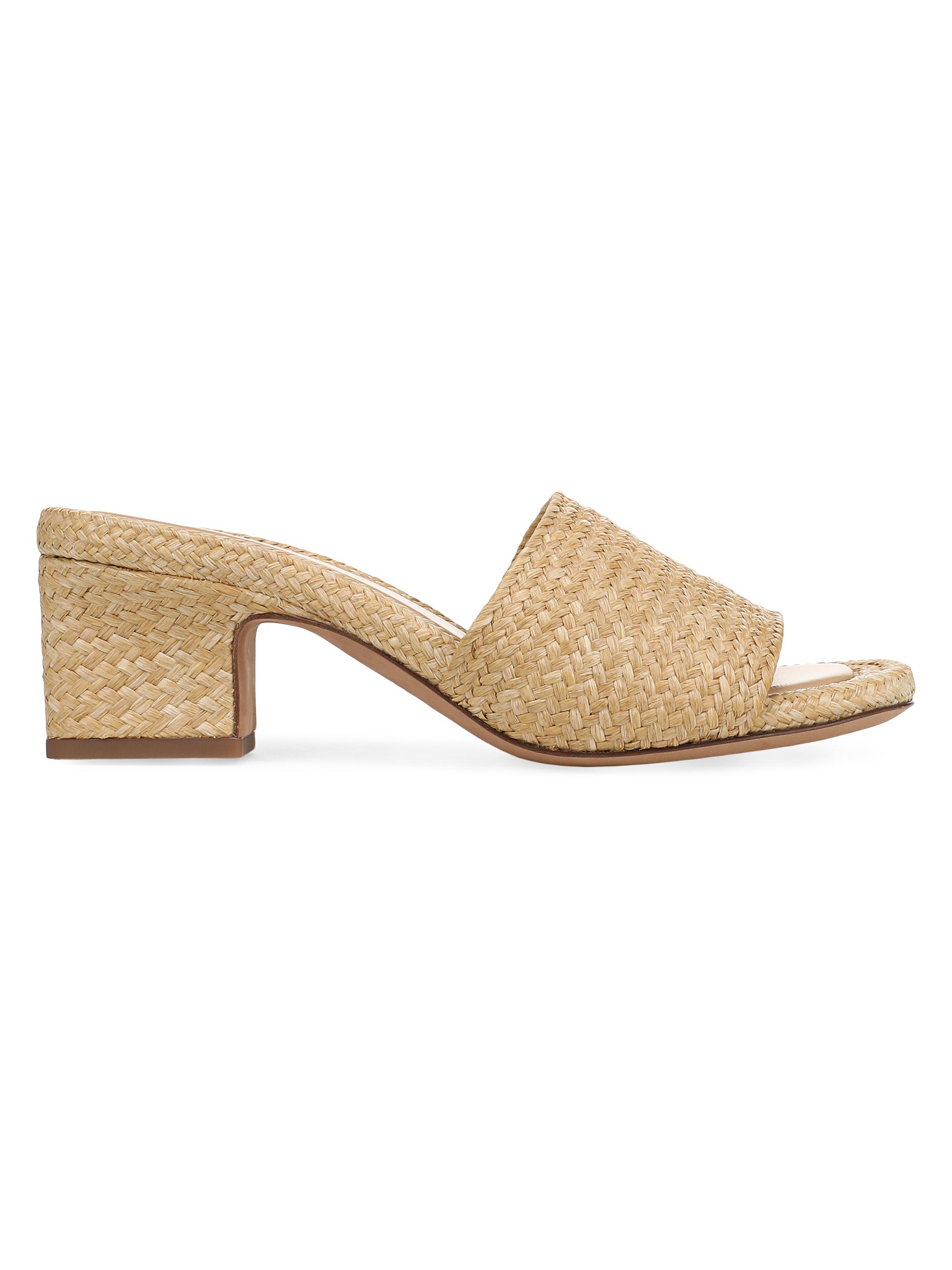 Vince Women's Ariana Raffia Slide Sandals - Toasted Wheat