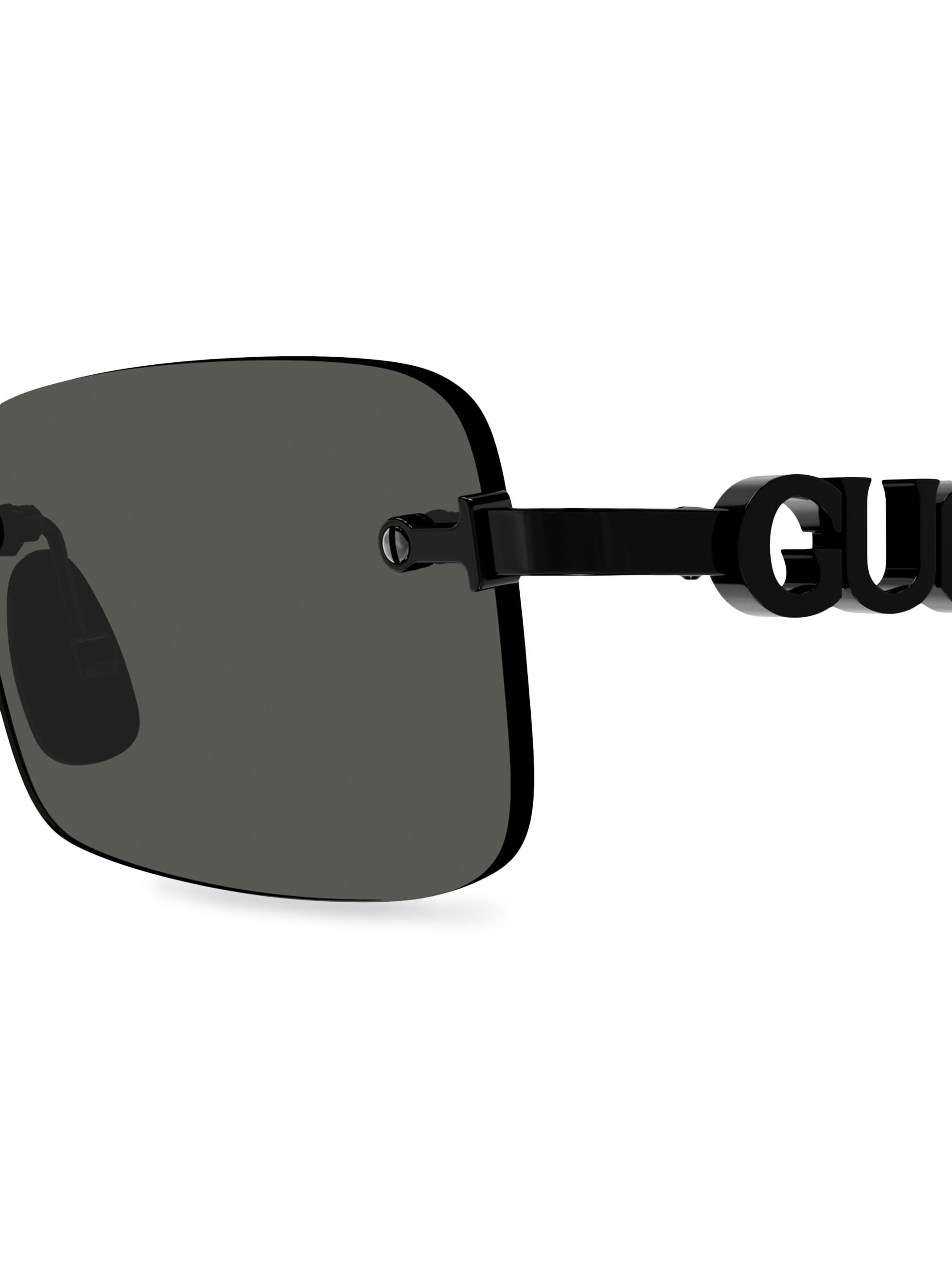 Gucci Gucci Block 52MM Rimless Rectangular Sunglasses | Saks Fifth