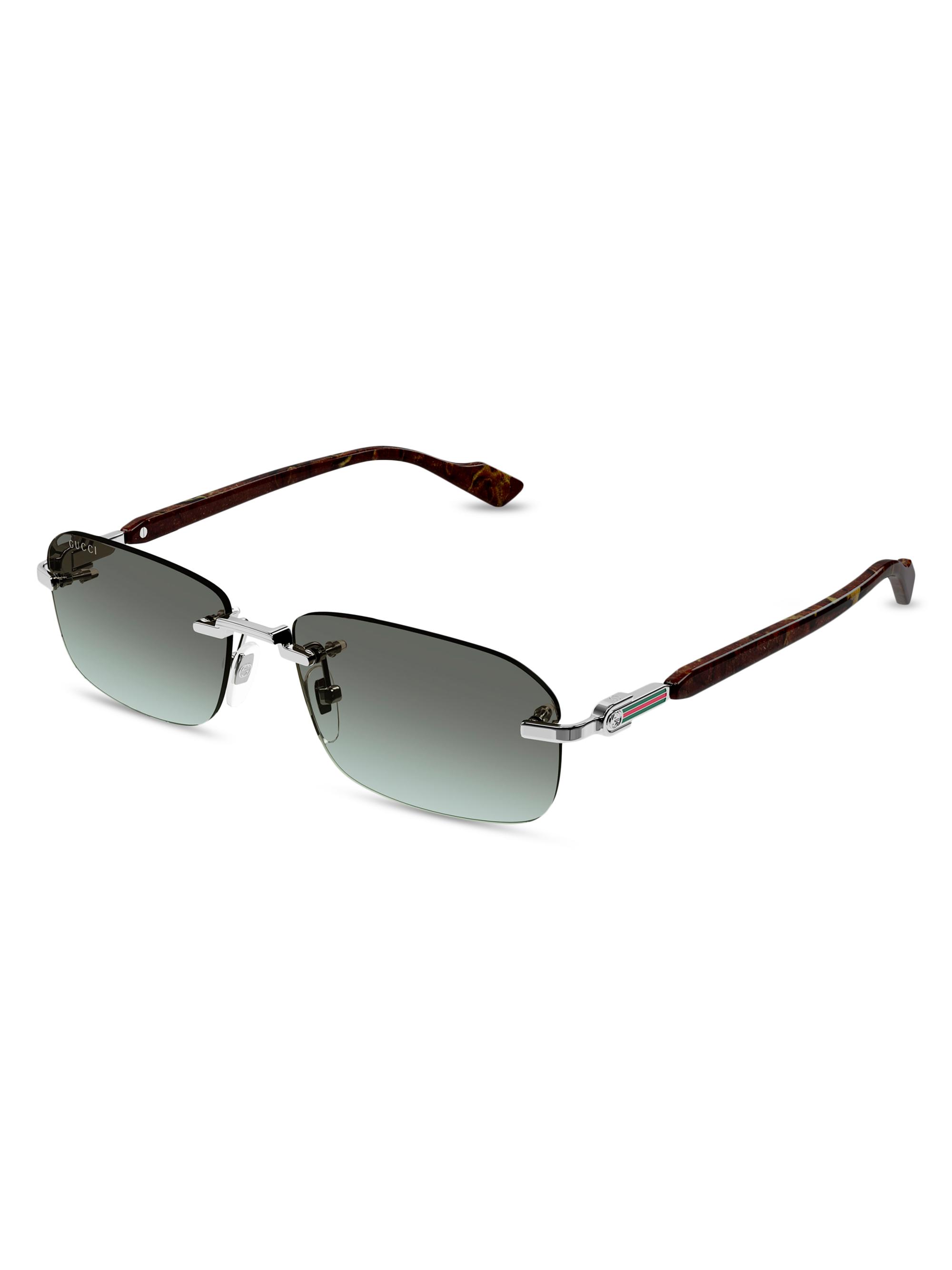 Horsebit Top Bar 55MM Square Sunglasses
