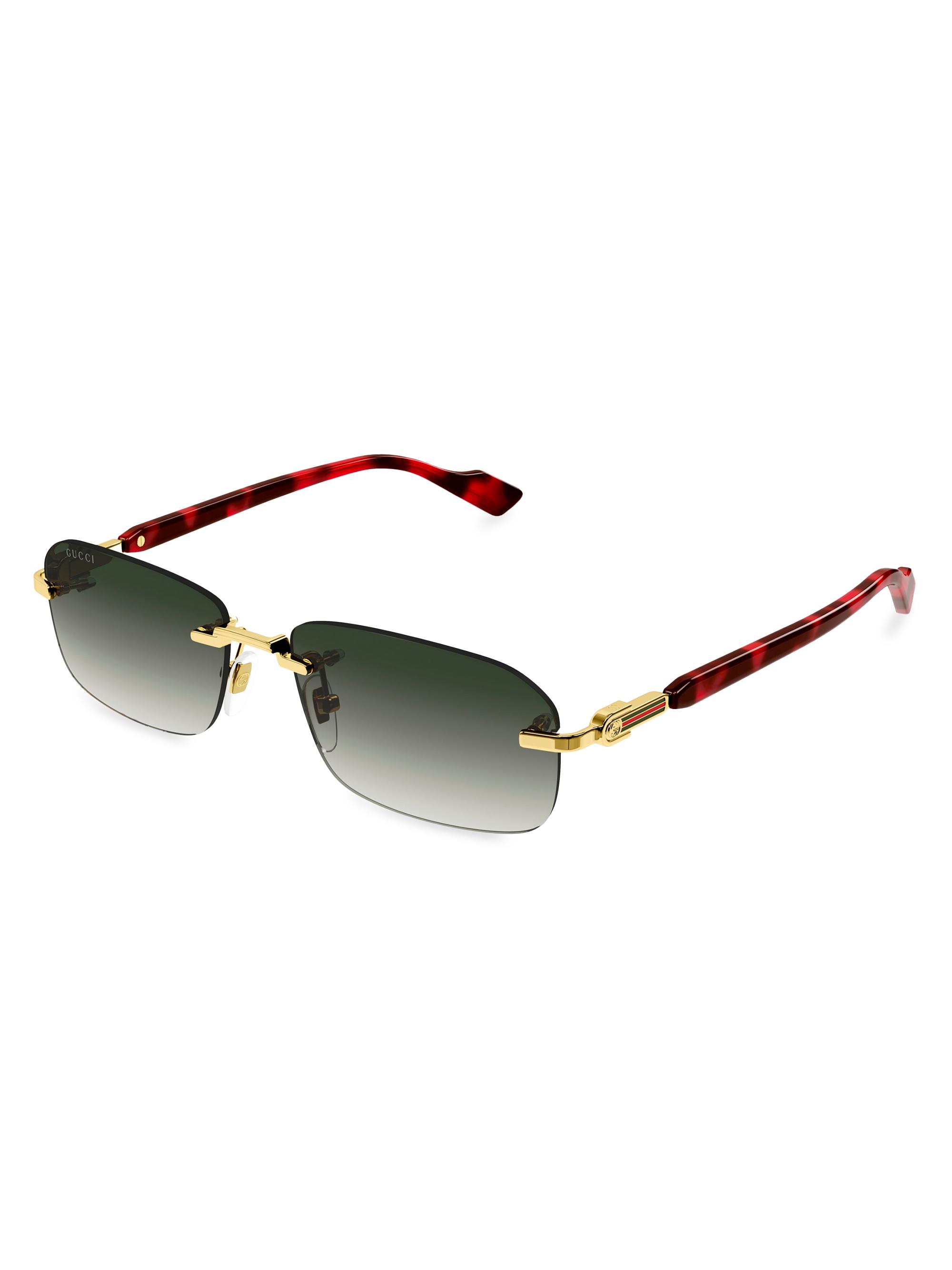 GUCCI サングラス 125 イタリア製 Gucci Gucci 125th Street 56MM Rectangular Sunglasses | Saks Fifth