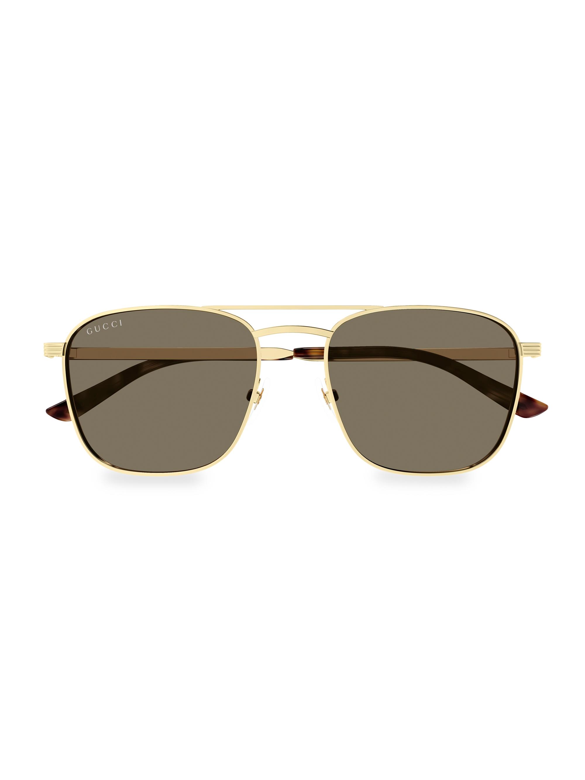 Gucci New Light Metal 54MM Square Sunglasses | Saks Fifth Avenue