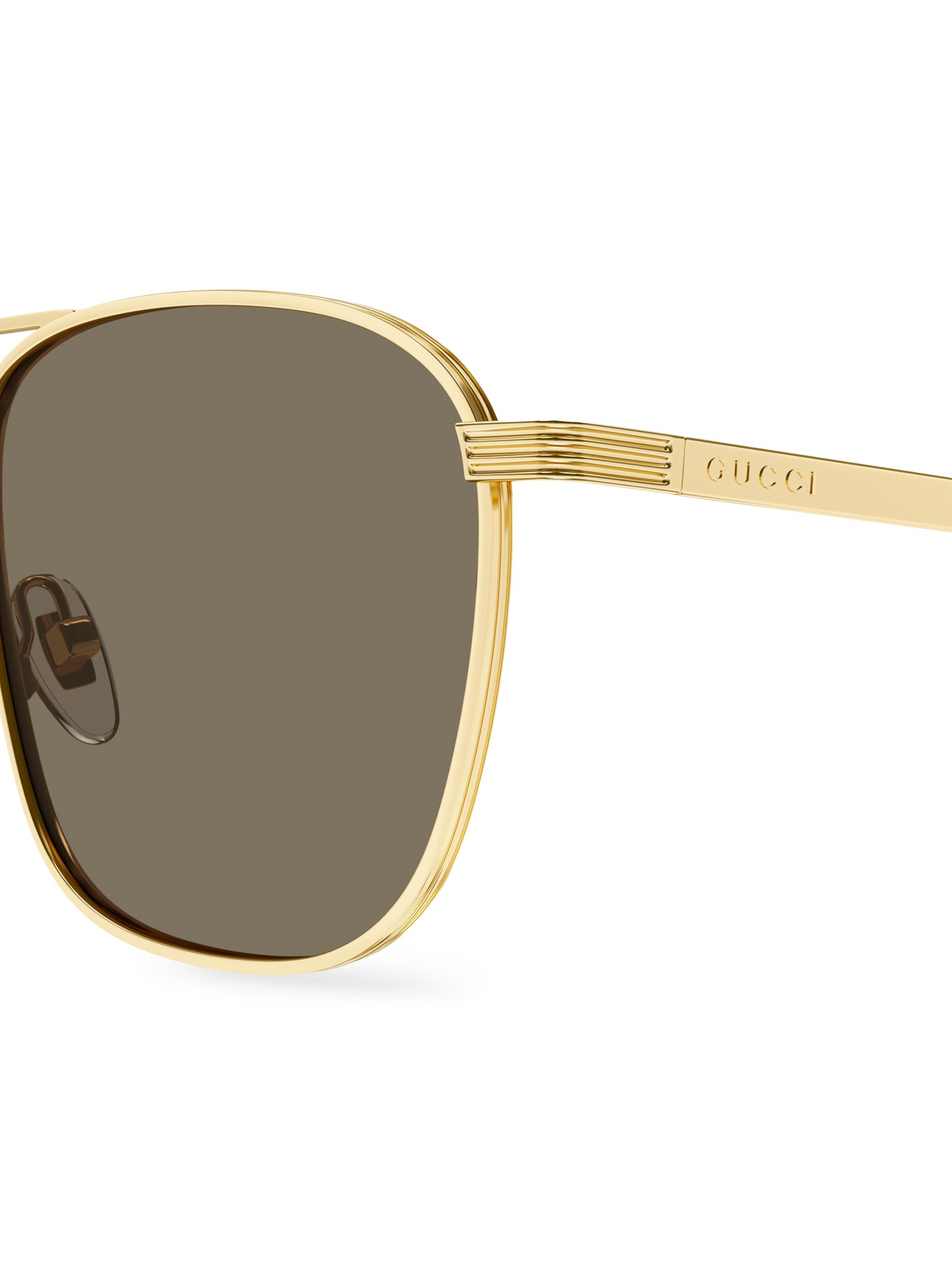 Gucci New Light Metal 54MM Square Sunglasses | Saks Fifth Avenue