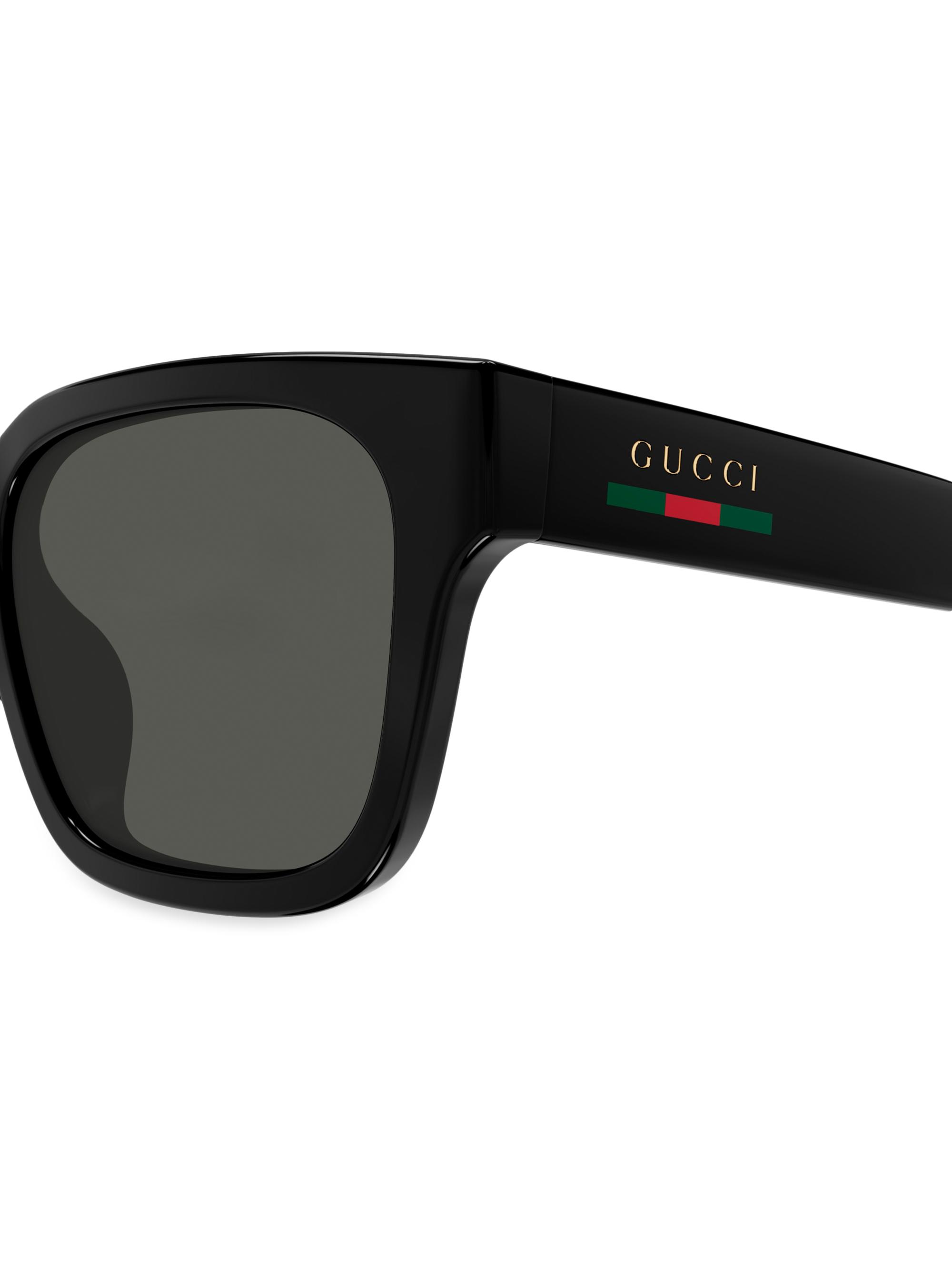 Gucci Gucci Lines 55MM Squared Sunglasses | Saks Fifth Avenue