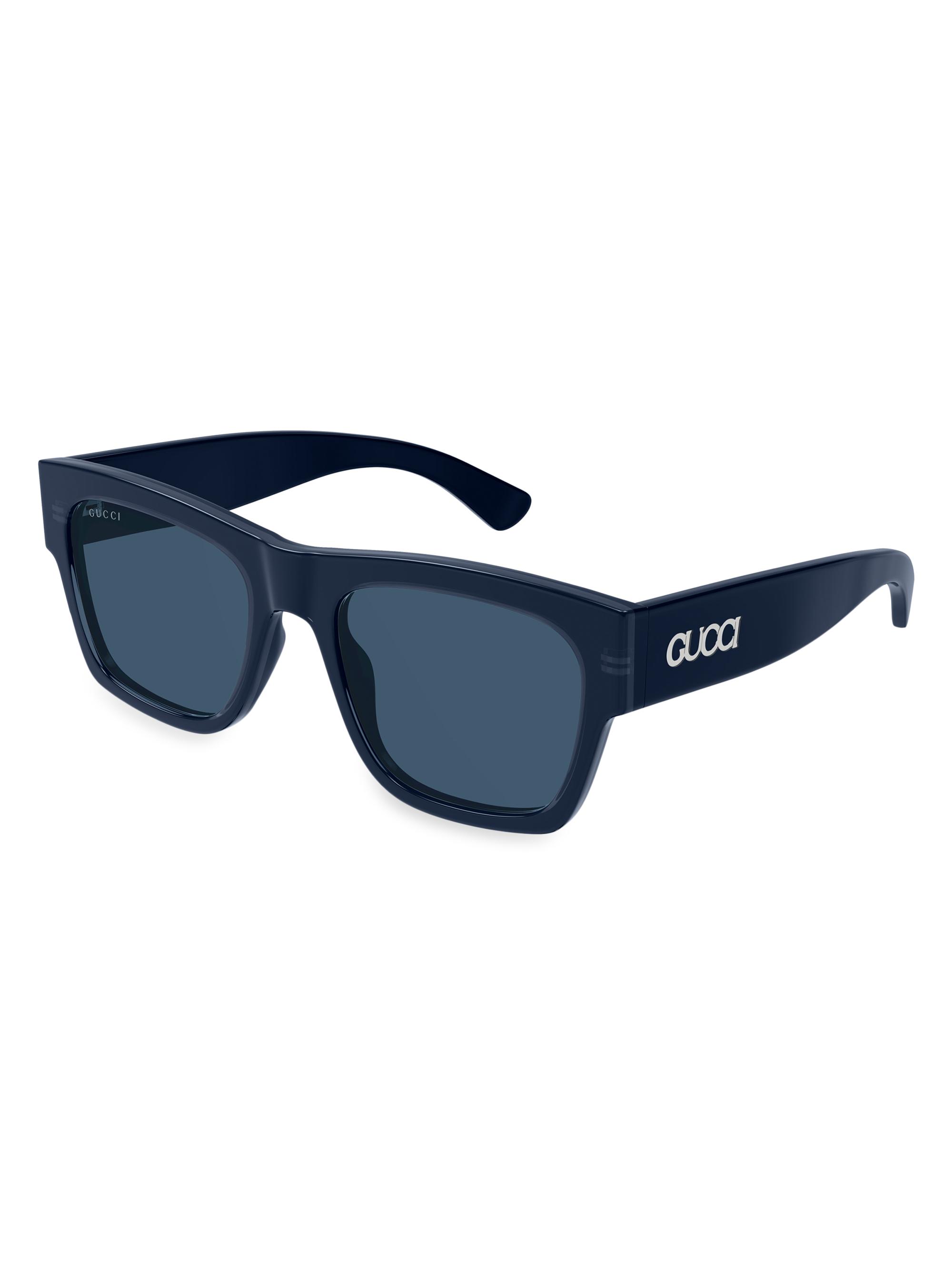Gucci Men's 54MM Squared Sunglasses - Light Blue
