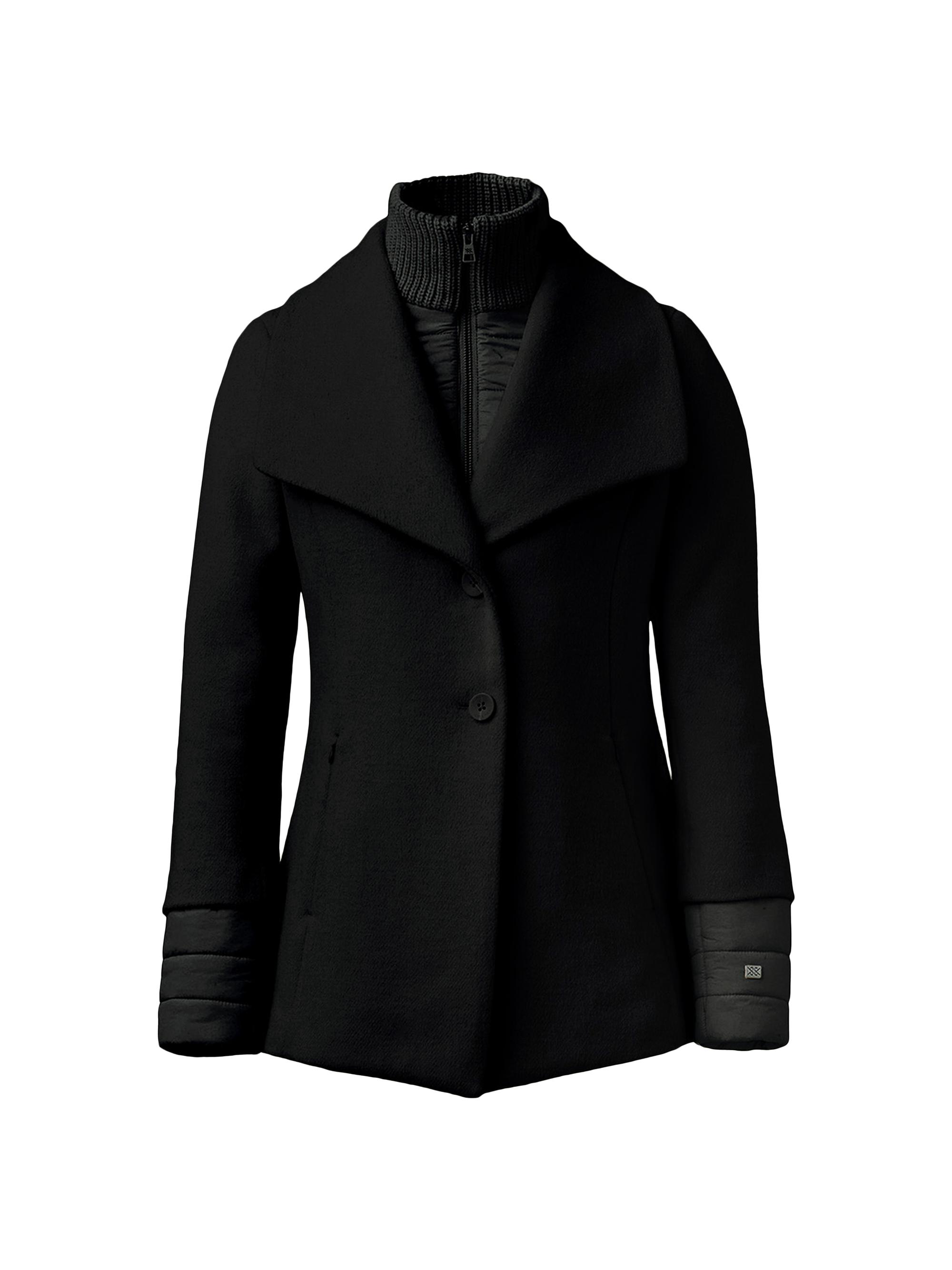 Soia & Kyo Women's Frieda Layered Wool Coat - Black