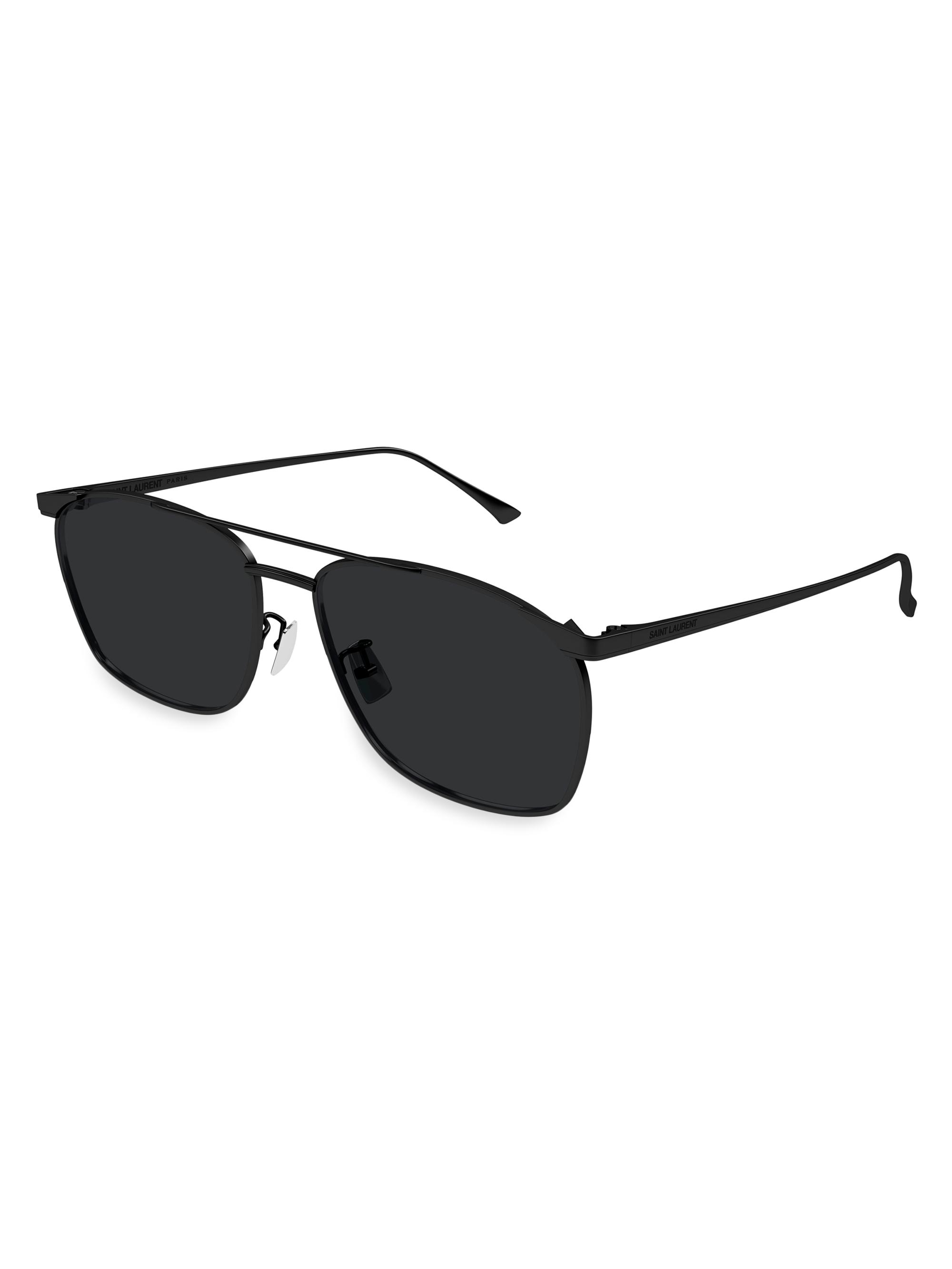 Balenciaga Invisible 2.0 62MM Rectangular Sunglasses | Saks Fifth