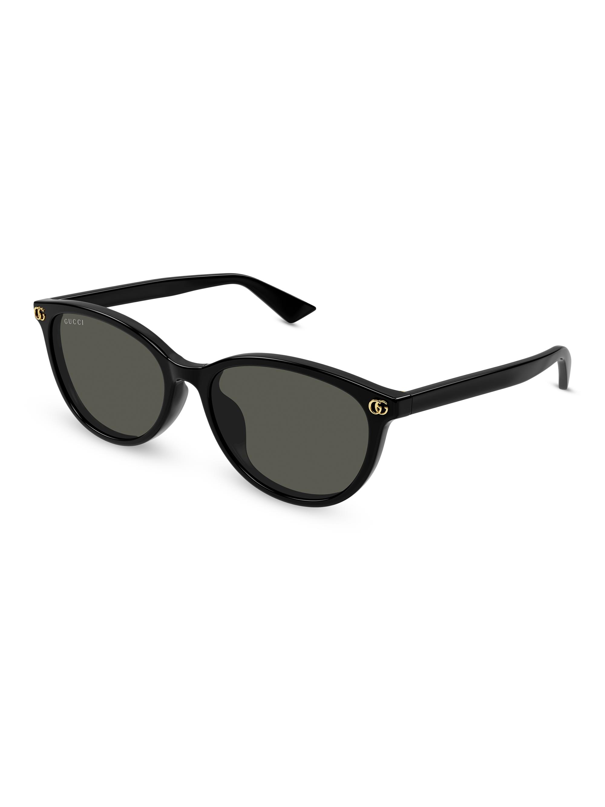 Gucci Women's Light Acetate 56MM Round Sunglasses - Black Gold Black