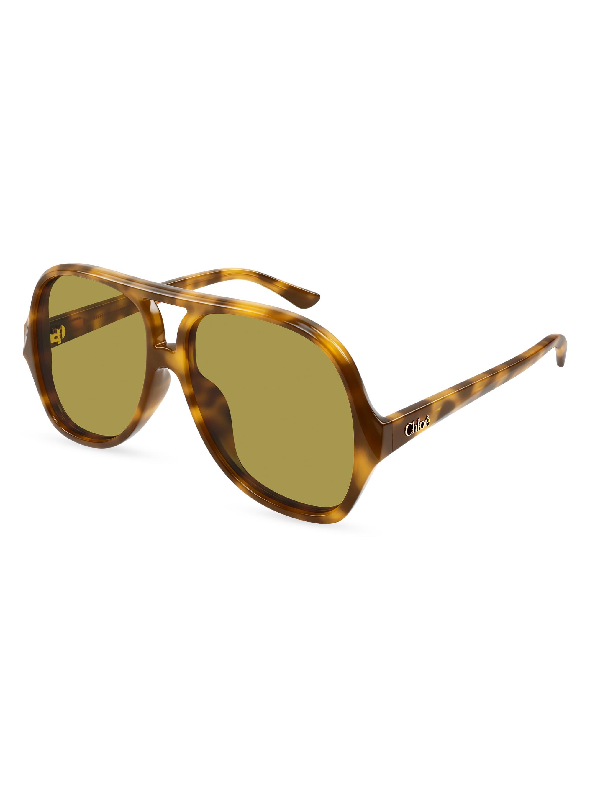 Chloé Women's Salomé 58MM Pilot Sunglasses - Havana Green