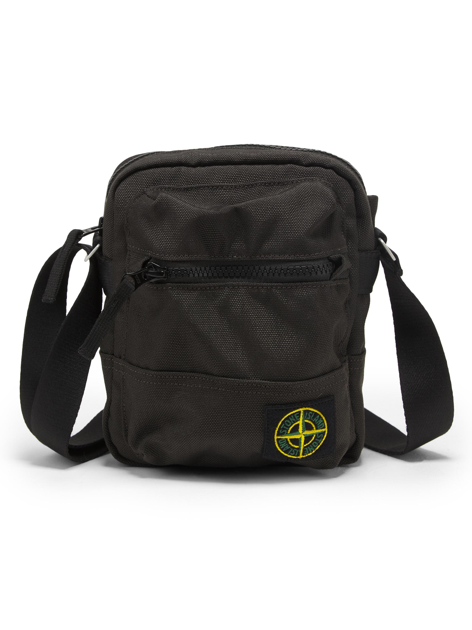 Stone Island Men's  Nylon Crossbody Bag - Lead Grey