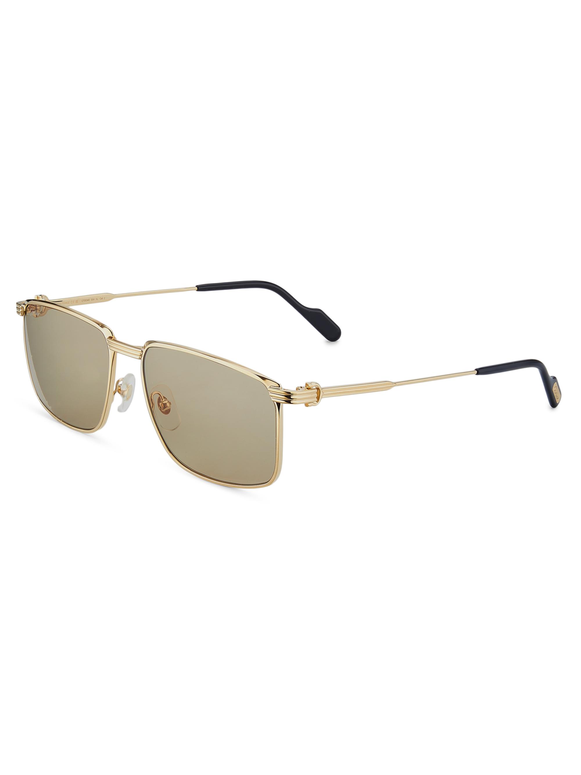 Cartier ゴールド アビエーターサングラス Cartier Core Range 61MM Pilot Sunglasses | Saks Fifth Avenue