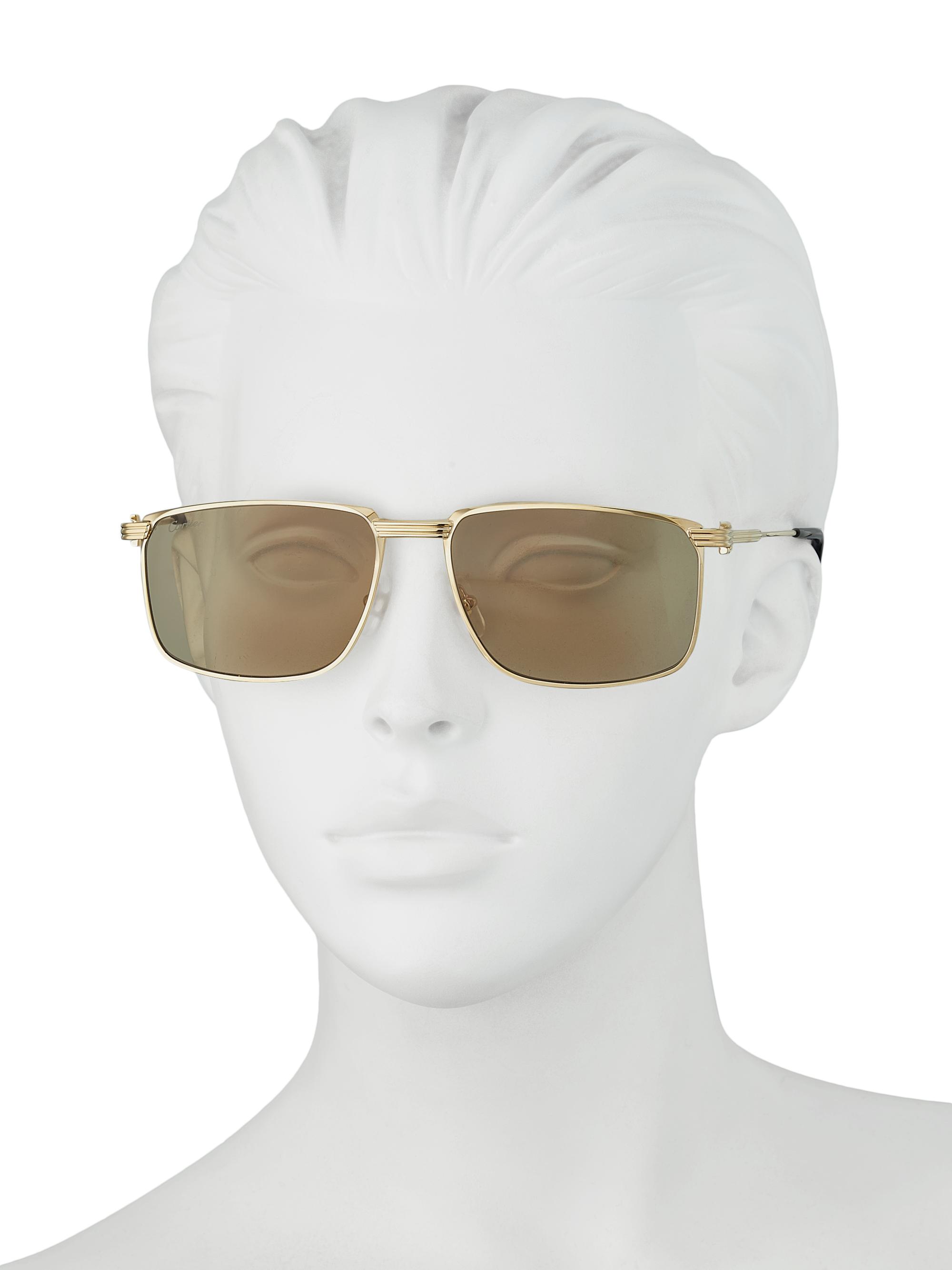 Cartier Première de Cartier 59MM Square Sunglasses | Saks Fifth Avenue