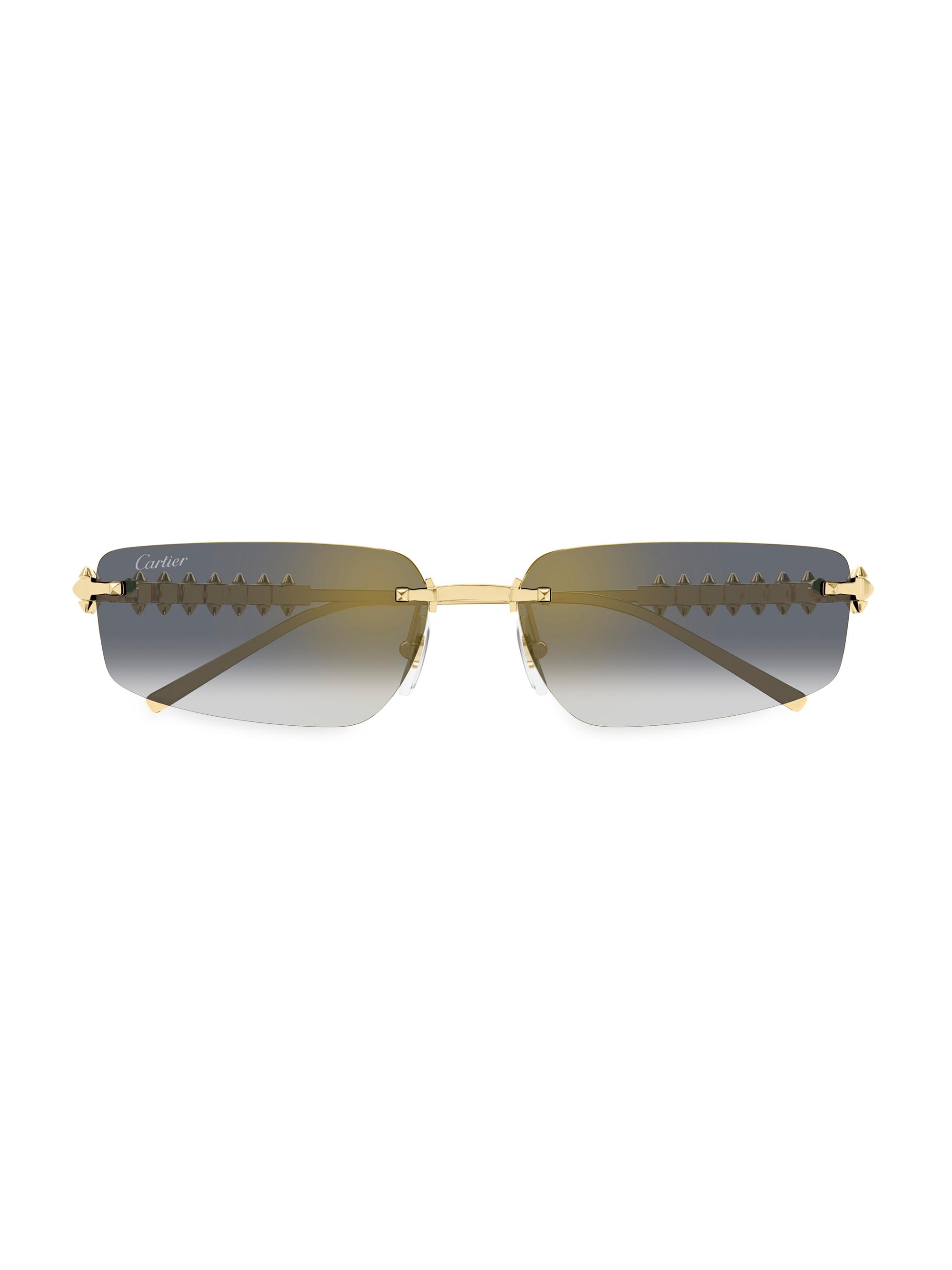 Cartier Clash De Cartier 58MM Rectangular Sunglasses | Saks Fifth