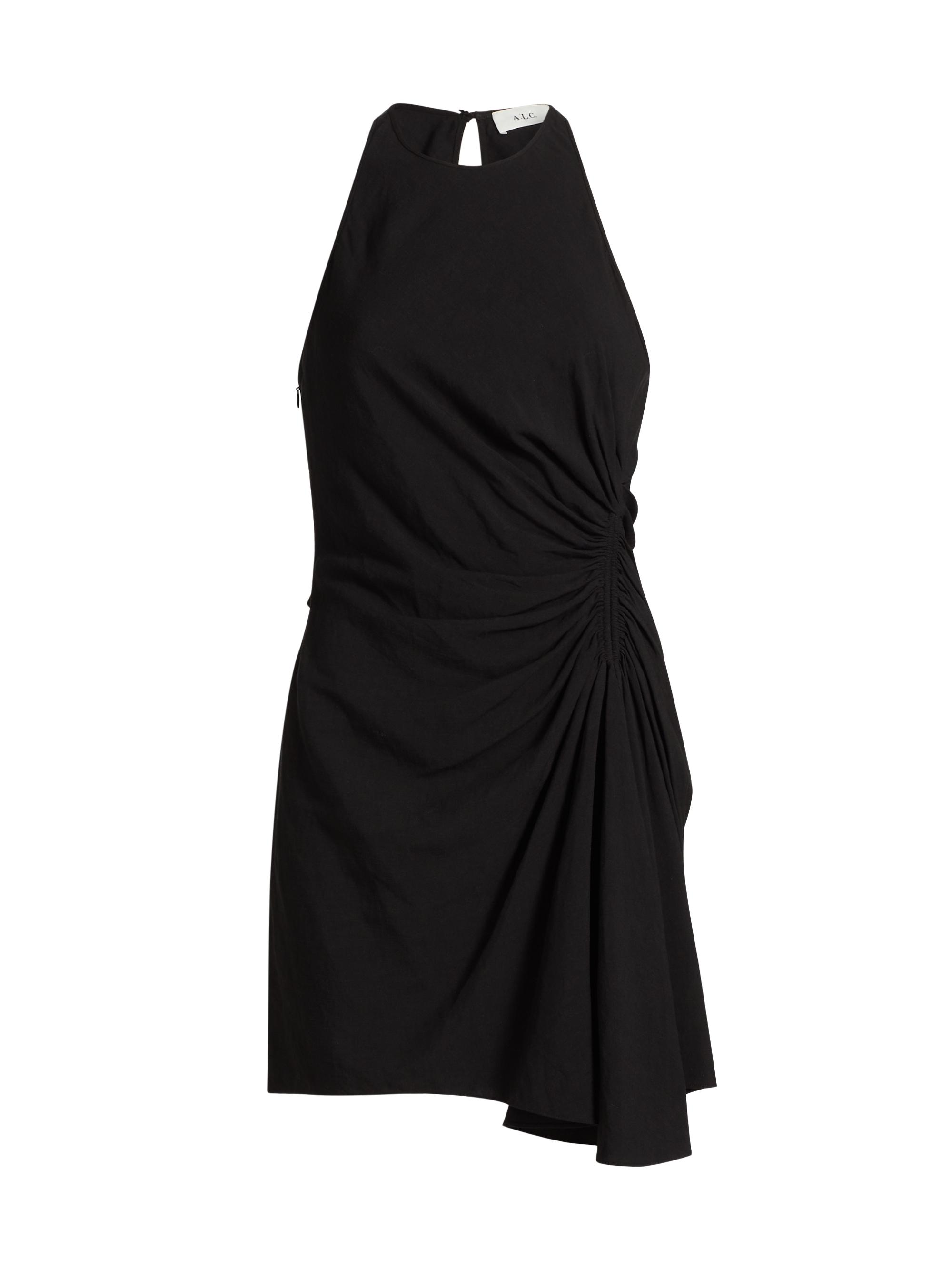 A.L.C. Women's Rue Ruched Sleeveless Minidress - Black