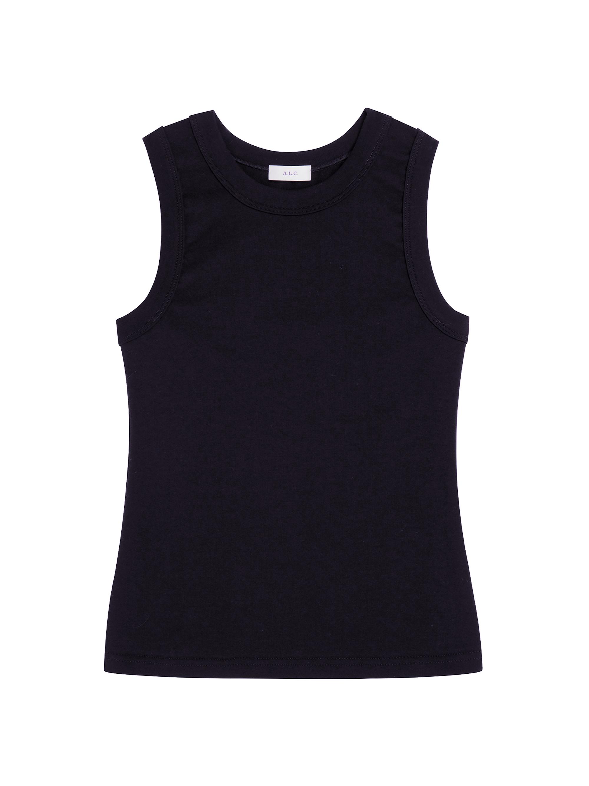 A.L.C. Women's Hadley Rib-Knit Cotton Tank - Black