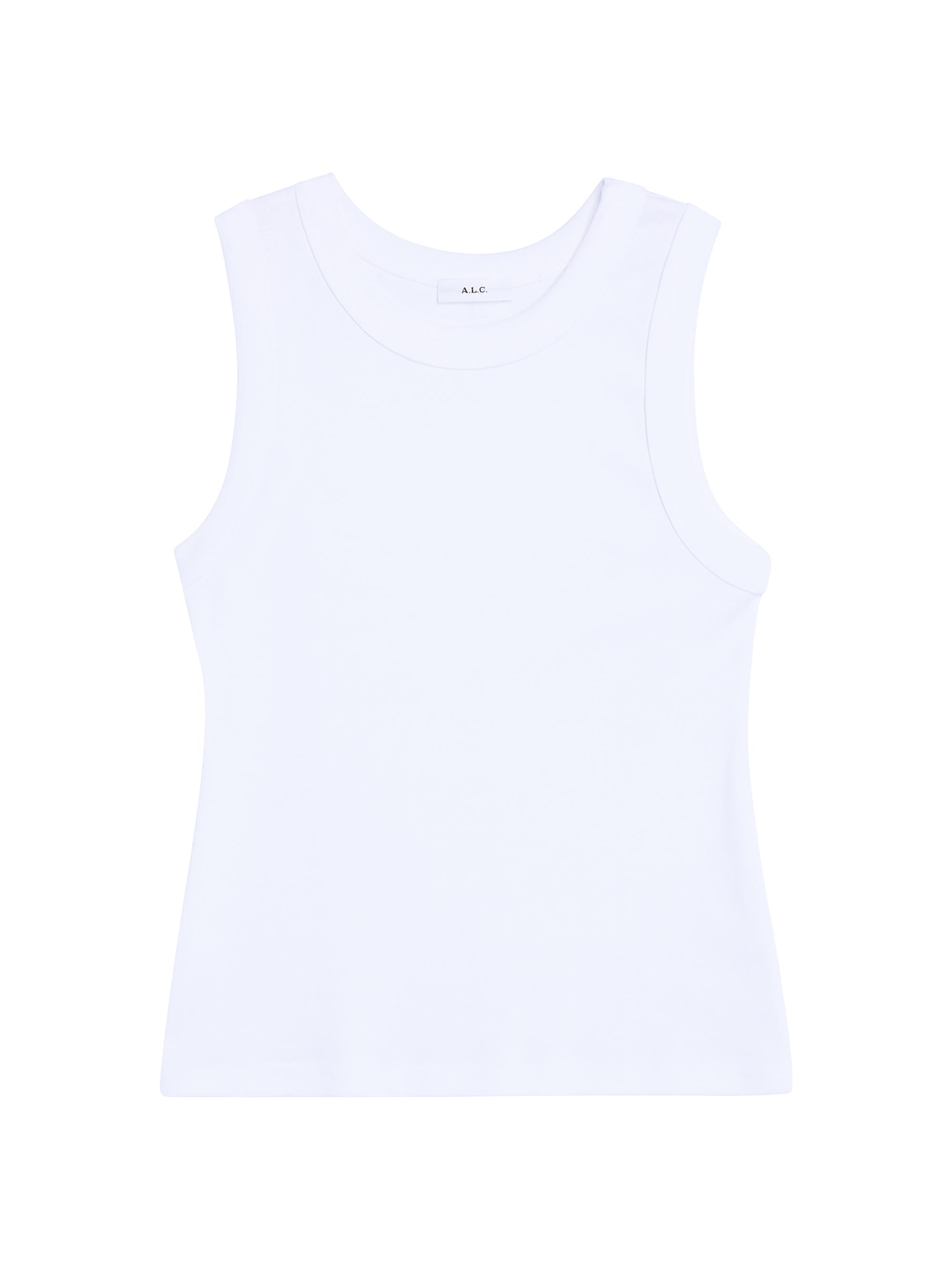 A.L.C. Women's Hadley Rib-Knit Cotton Tank - White