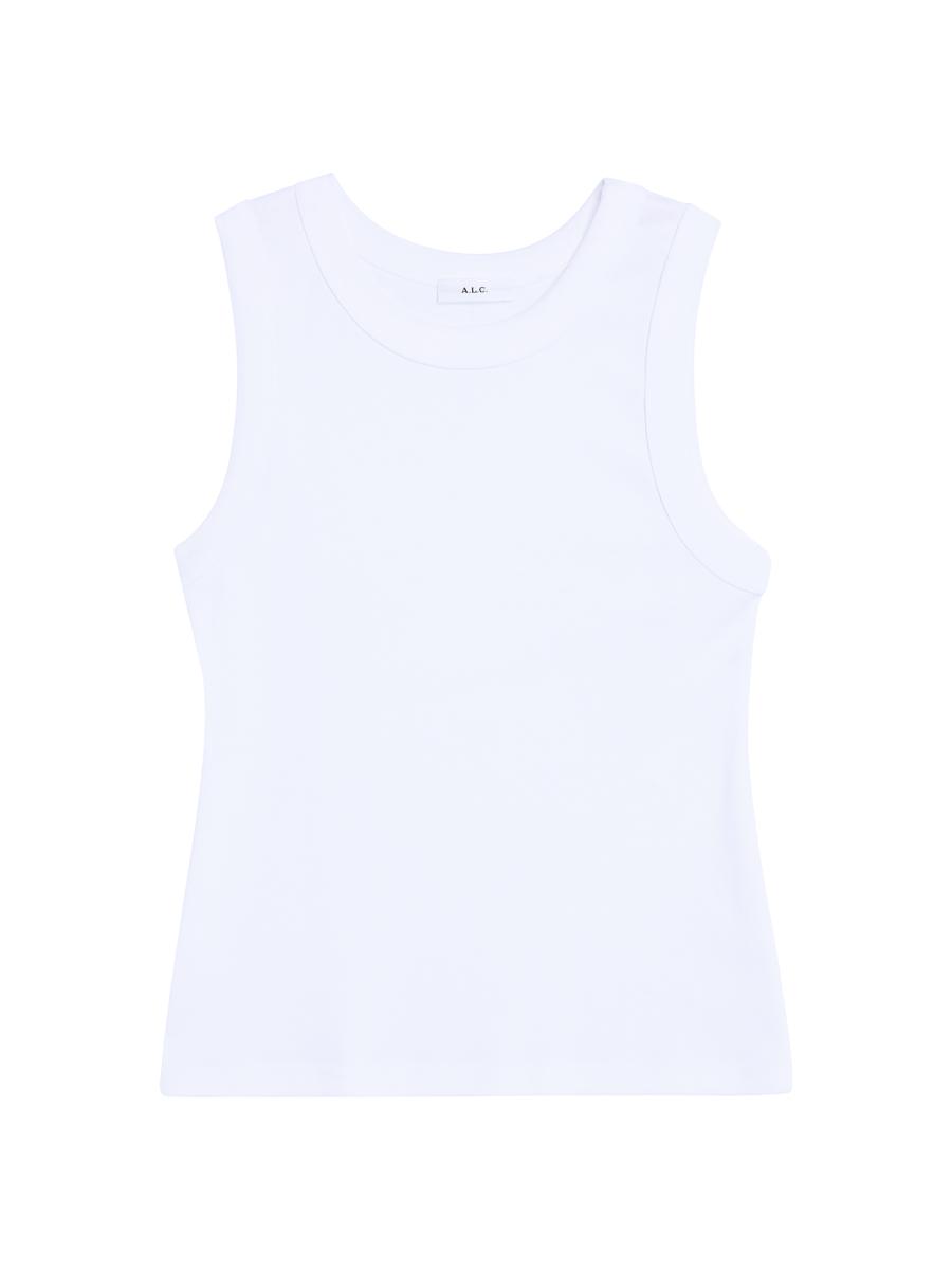 A.l.c Women's Hadley Rib-knit Cotton Tank In White