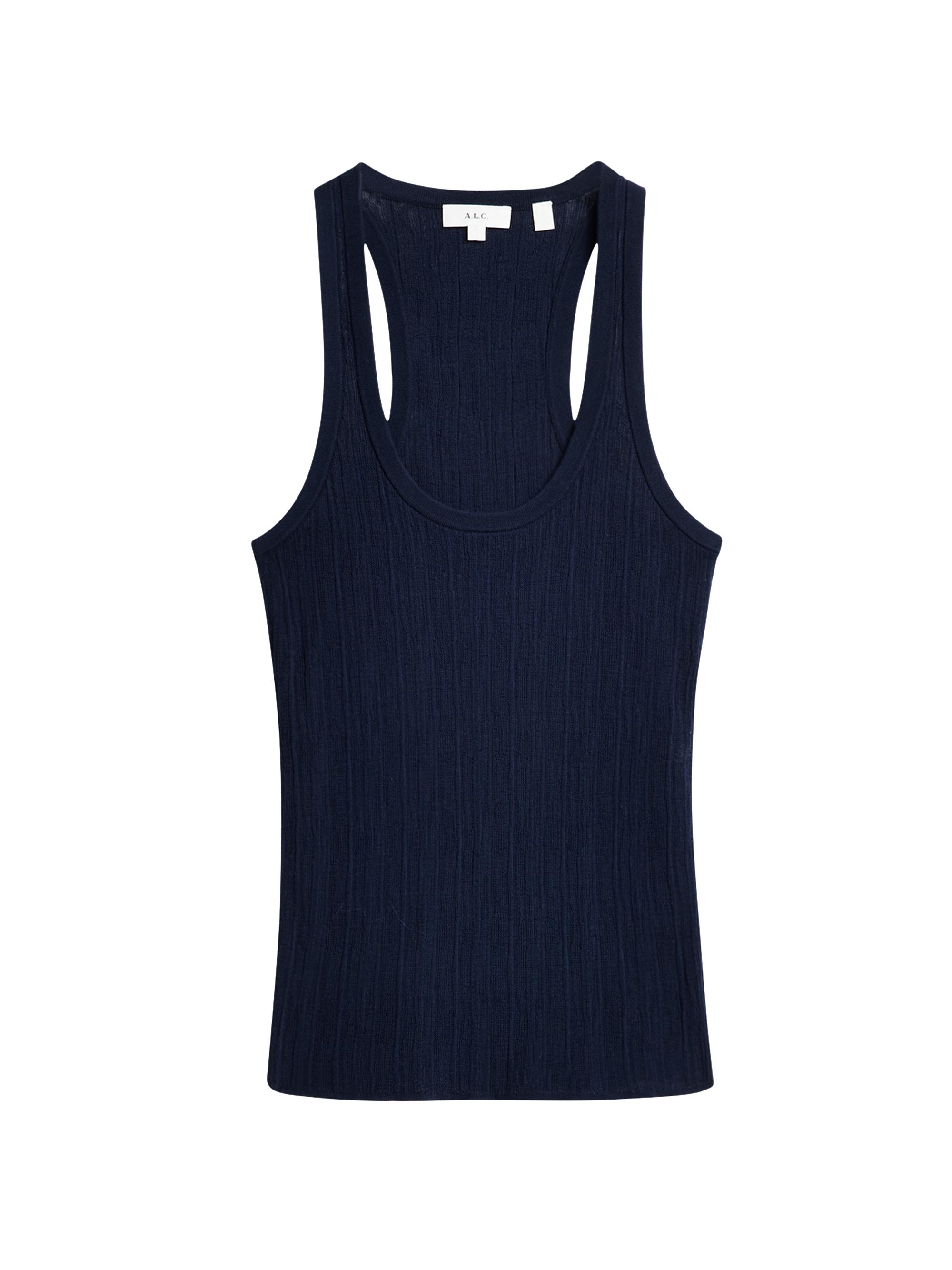 A.L.C. Women's Iris Rib-Knit Tank - Navy