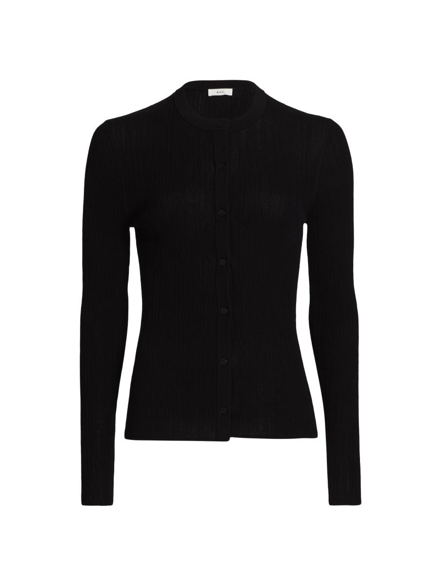 A.l.c Women's Fisher Cotton-blend Button-front Cardigan In Black